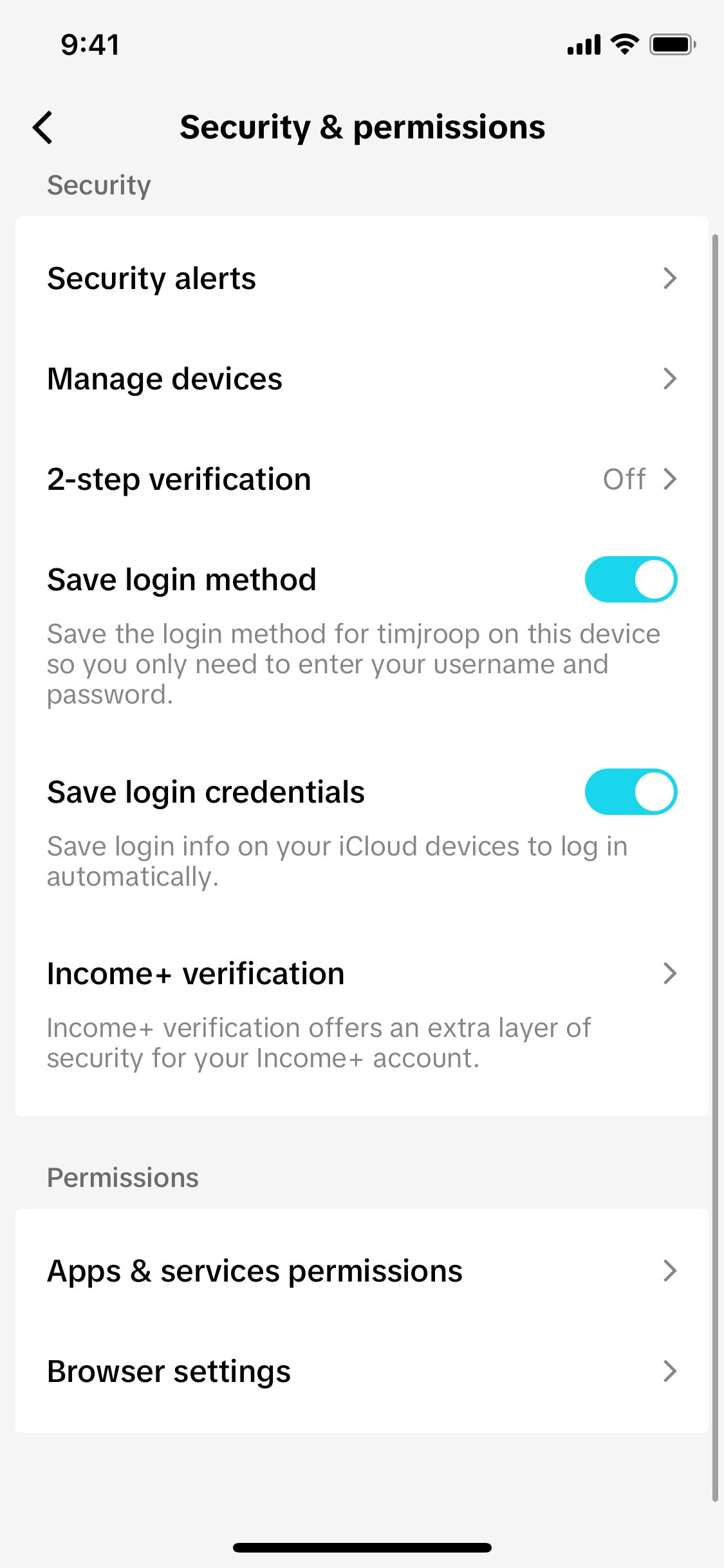 TikTok iOS screen 142