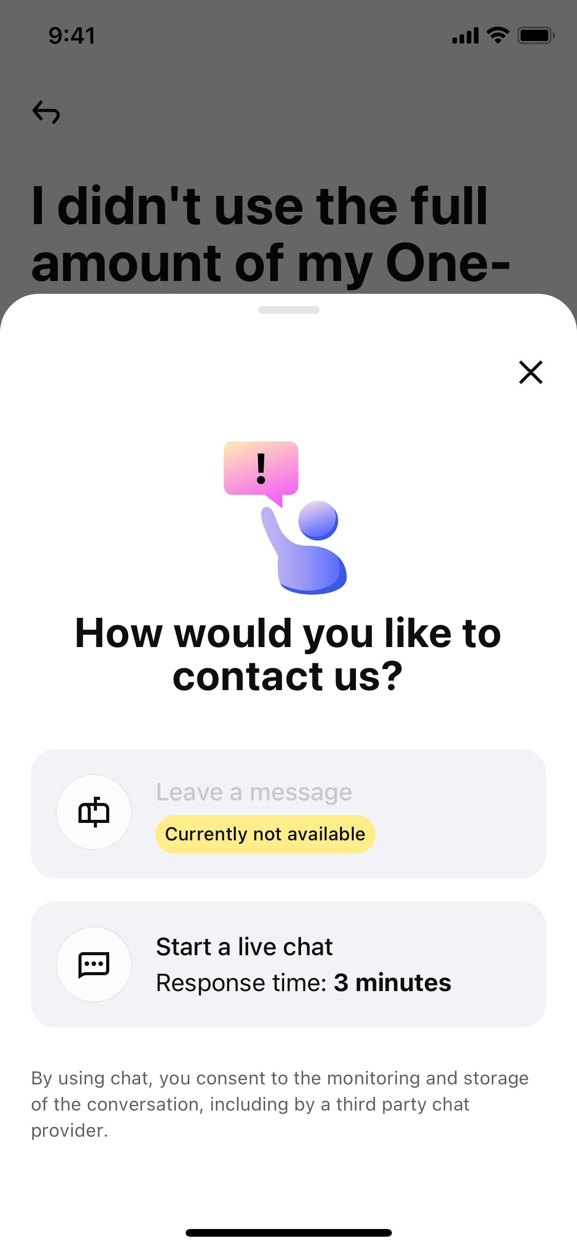 Klarna iOS screen 350