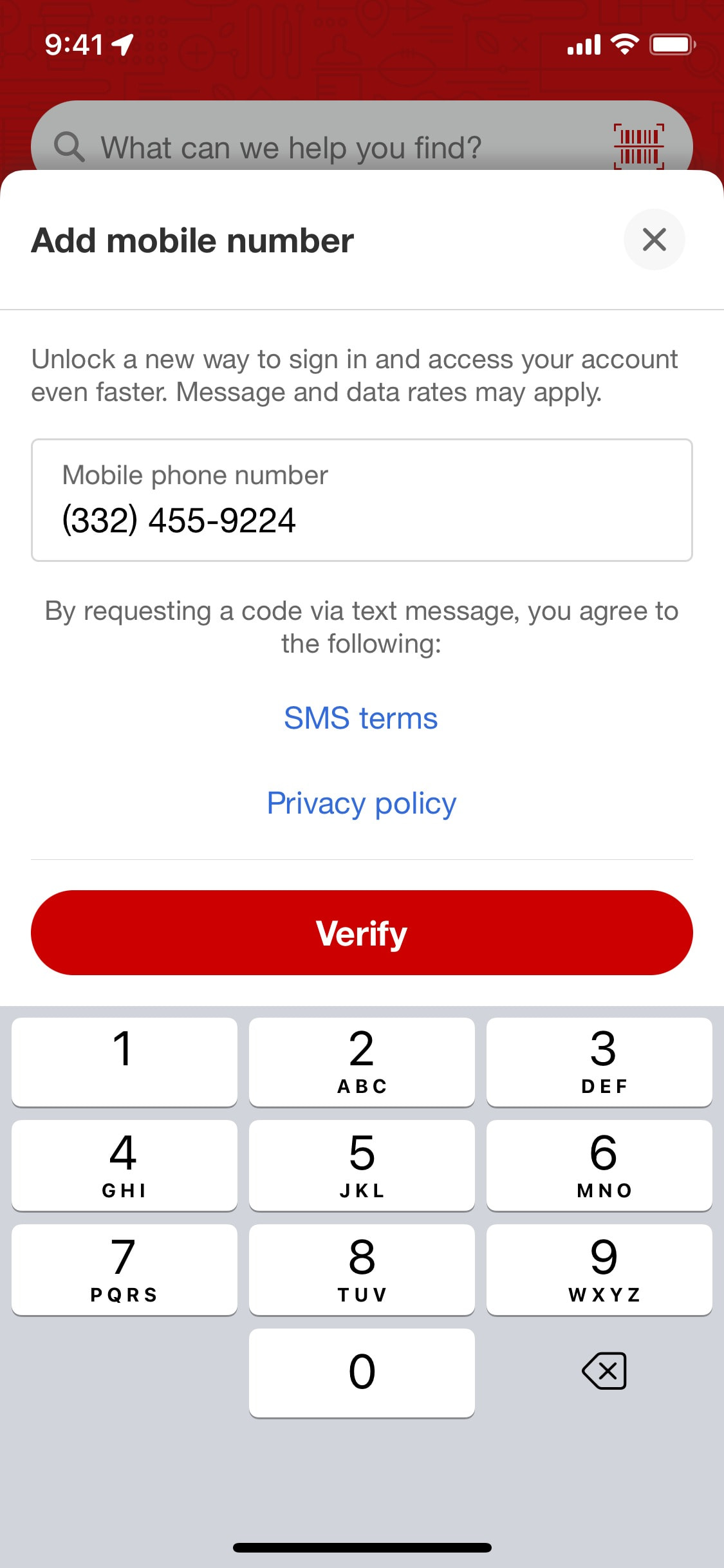 Target iOS screen 246