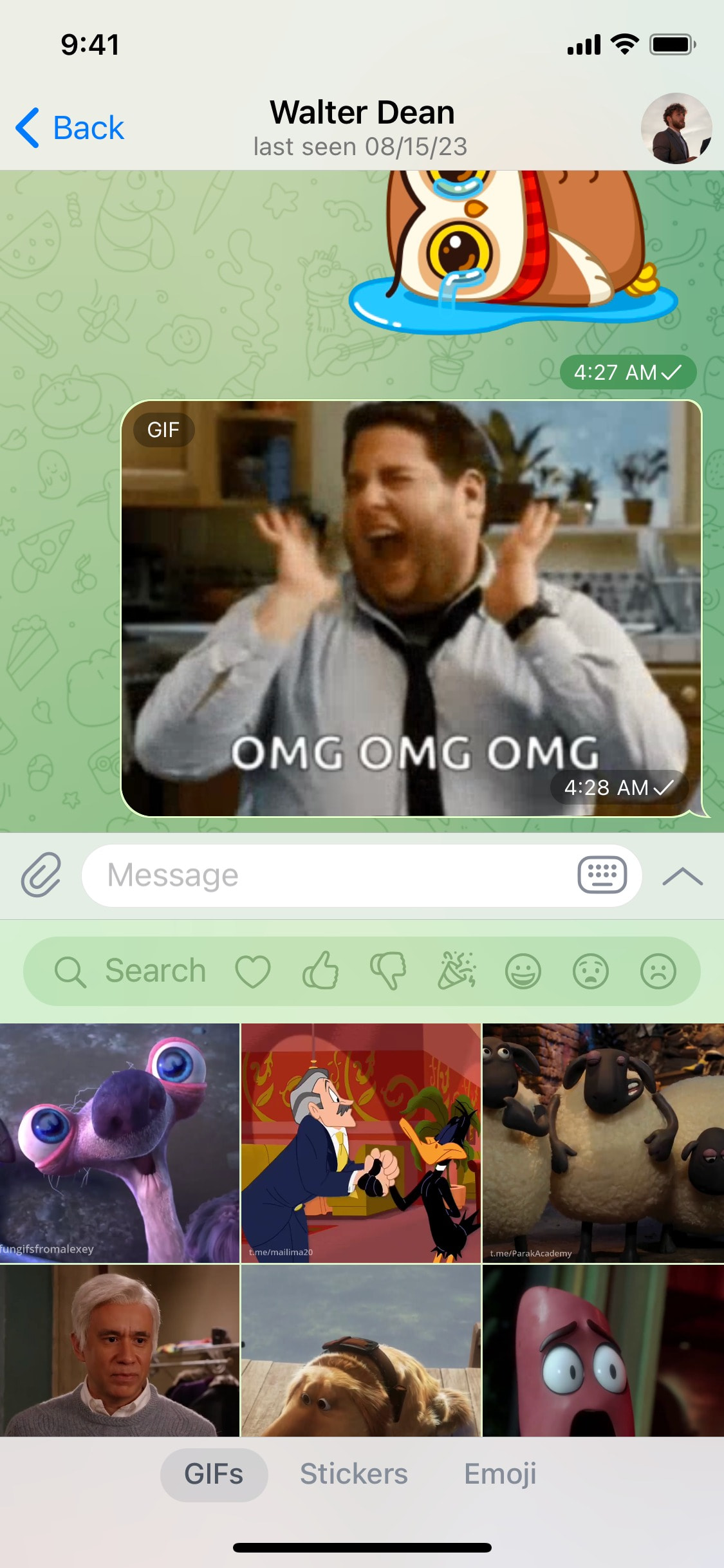 Telegram iOS screen 800