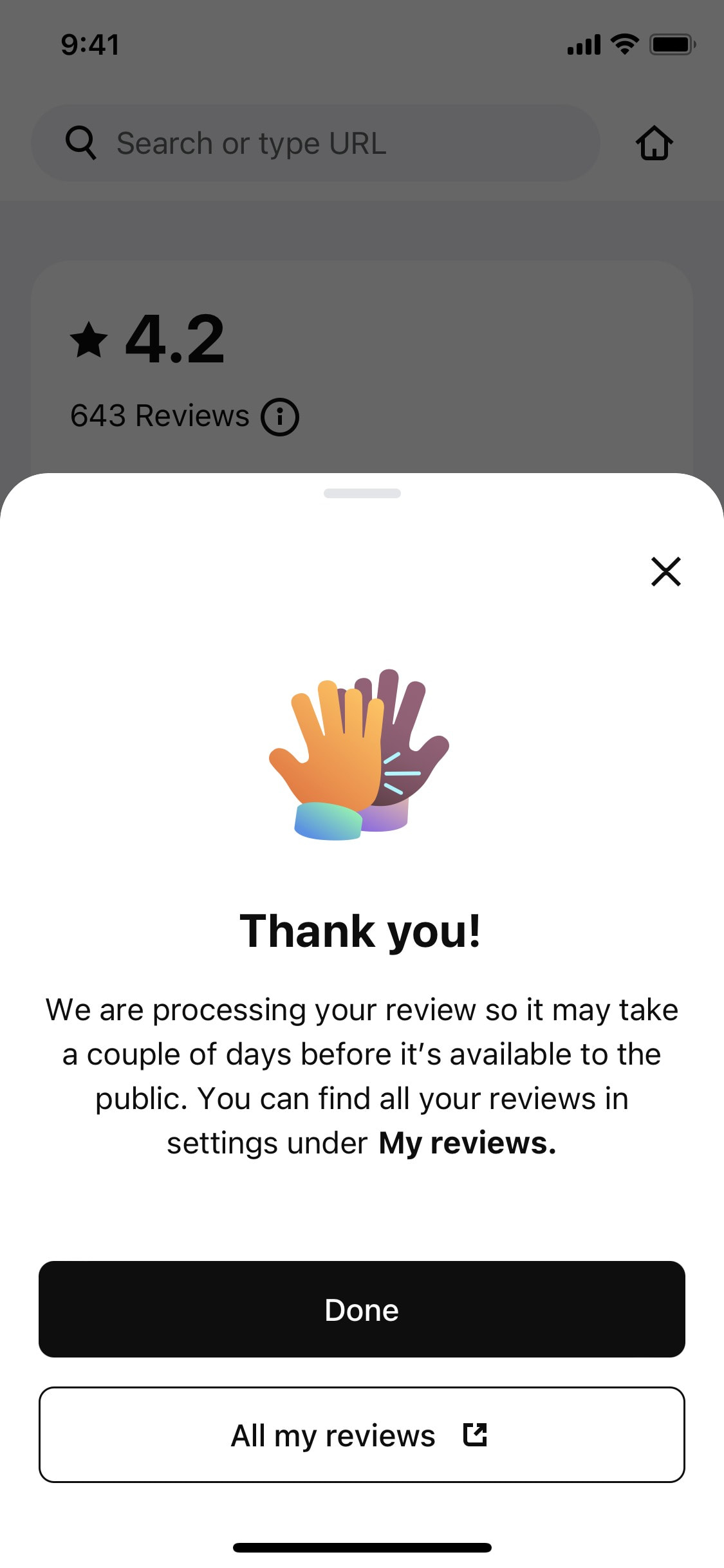 Klarna iOS screen 60