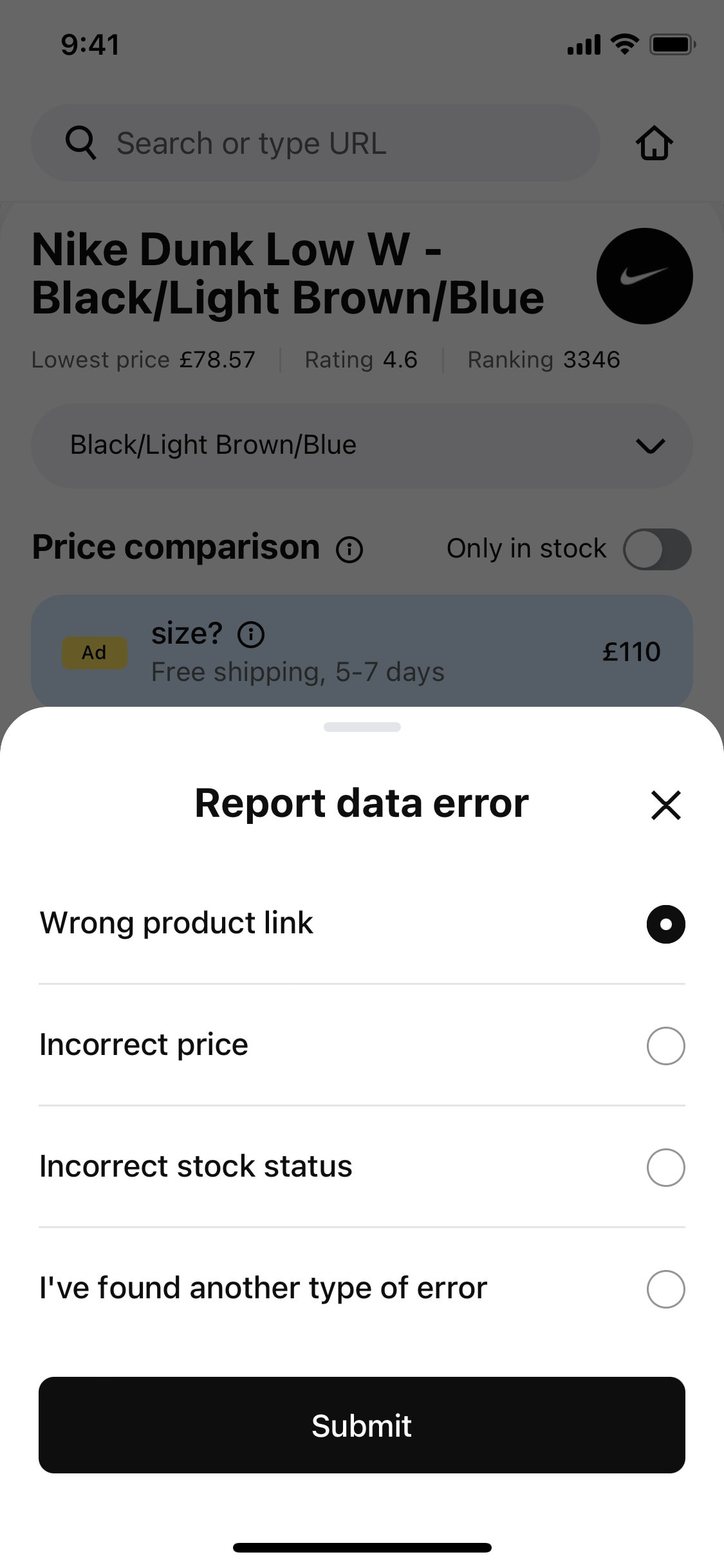 Klarna iOS screen 569