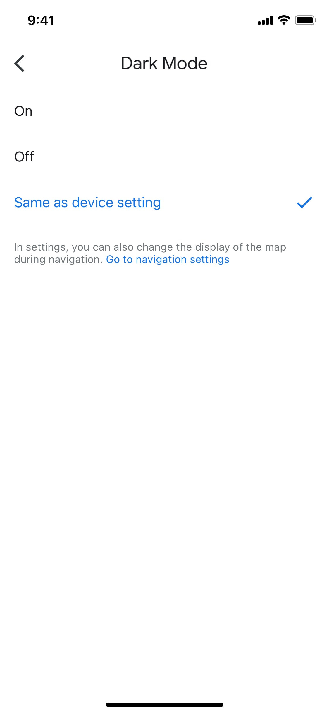 Google Maps iOS screen 304