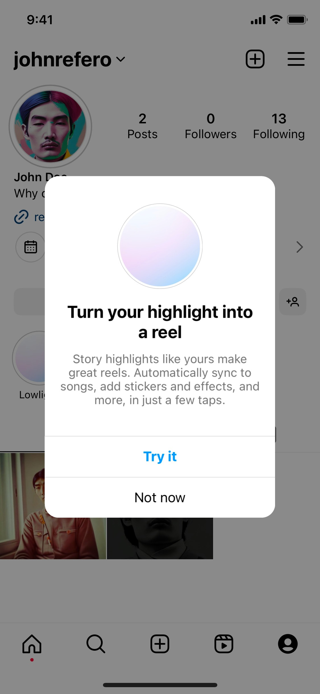 Instagram iOS screen 74