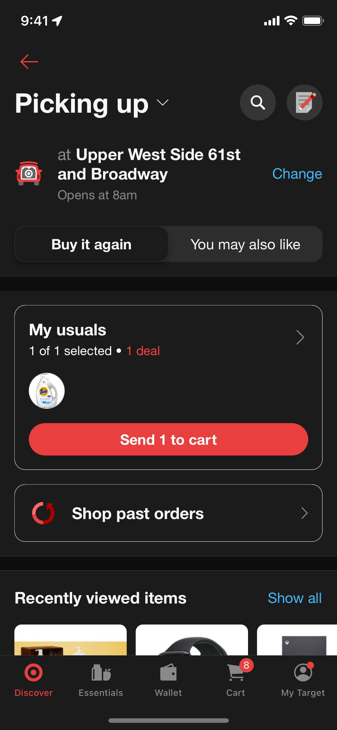Target iOS screen 297