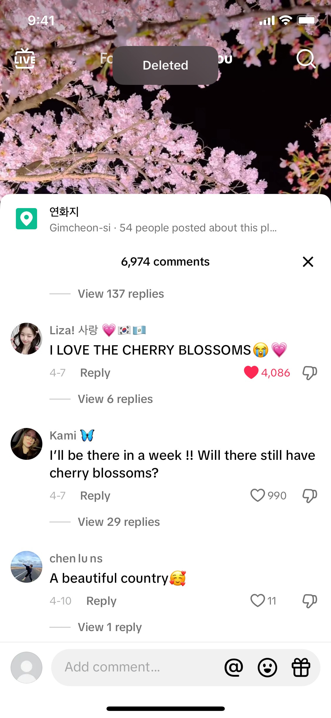 TikTok iOS screen 785