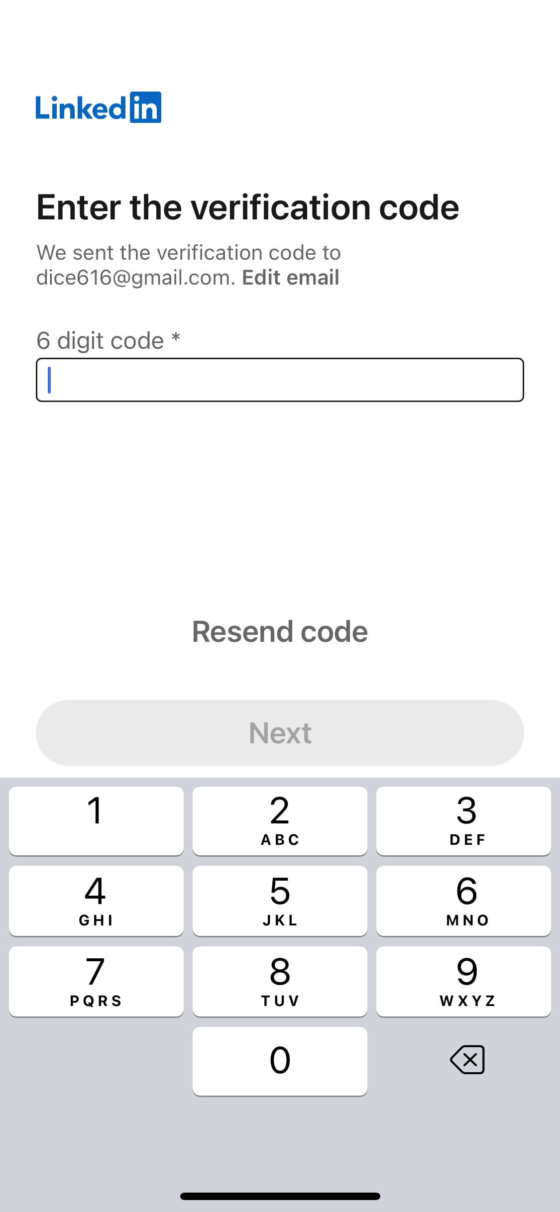 LinkedIn iOS screen 469