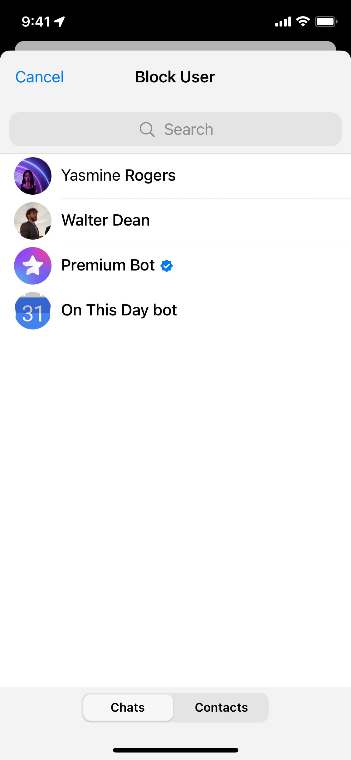Telegram iOS screen 38