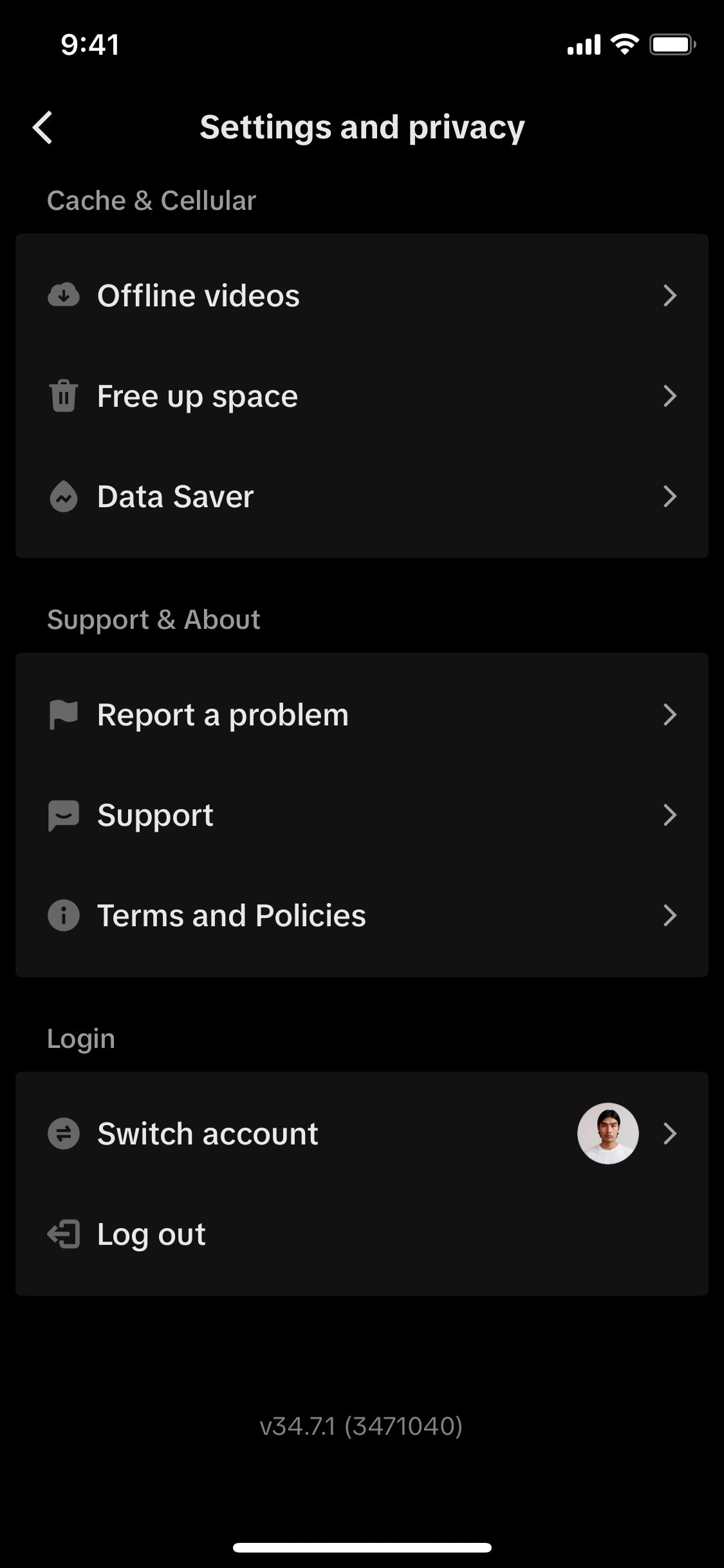 TikTok iOS screen 374