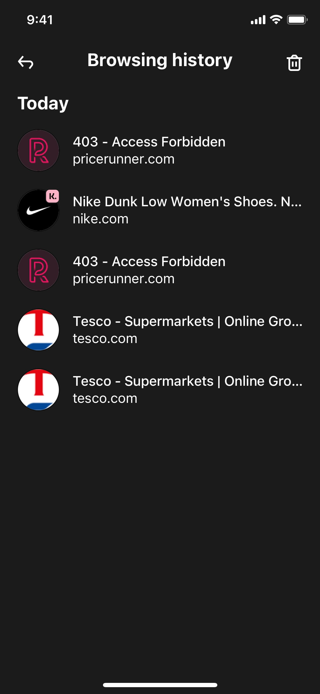 Klarna iOS screen 220