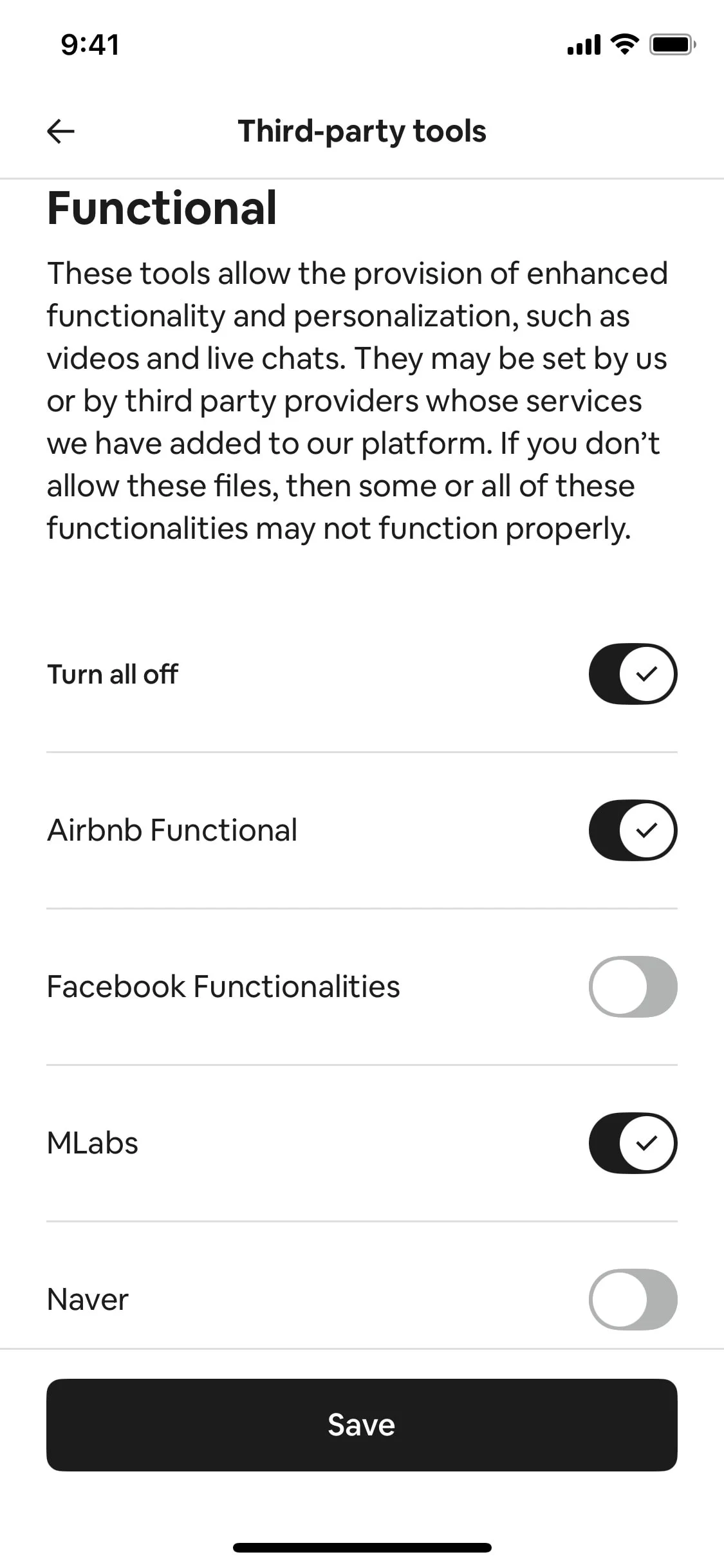 Airbnb iOS screen 4