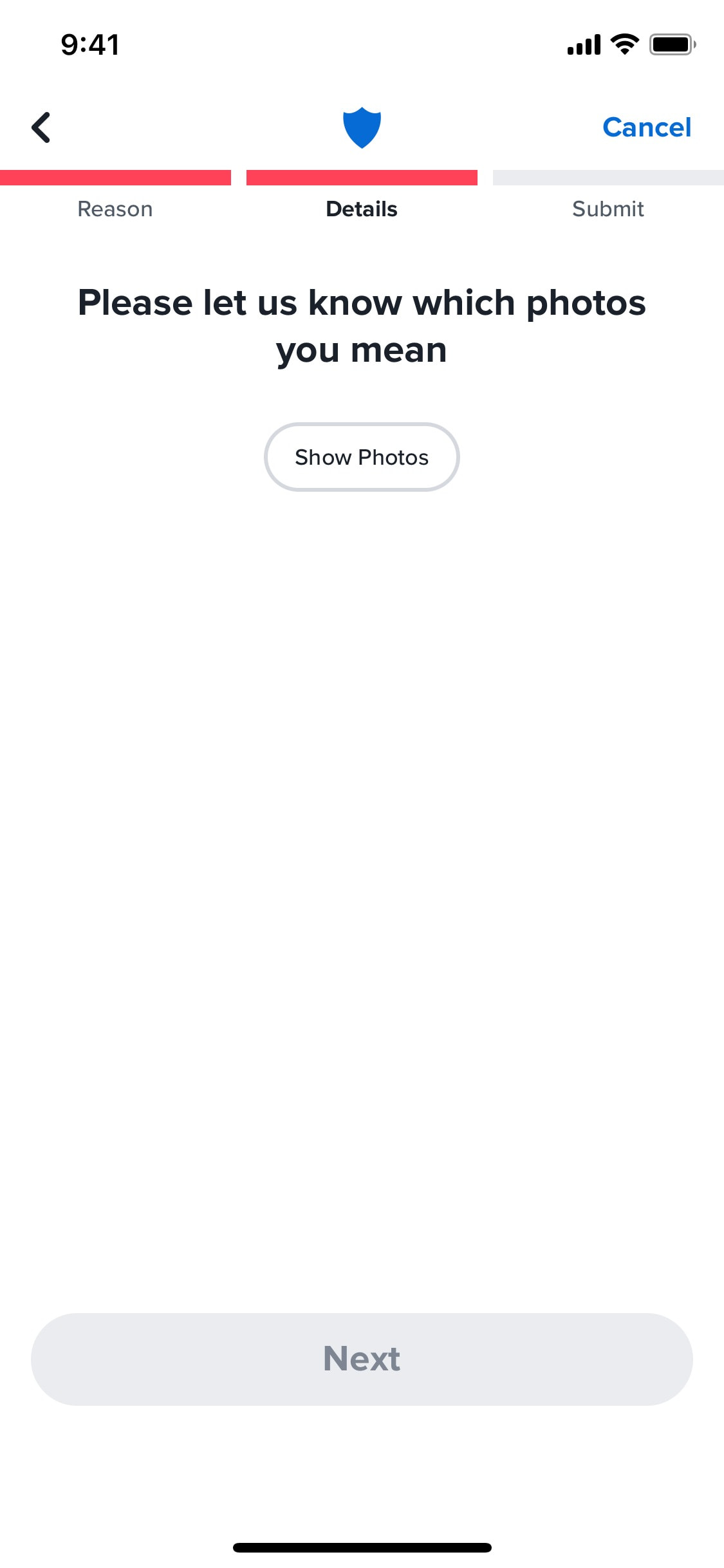 Tinder iOS screen 38