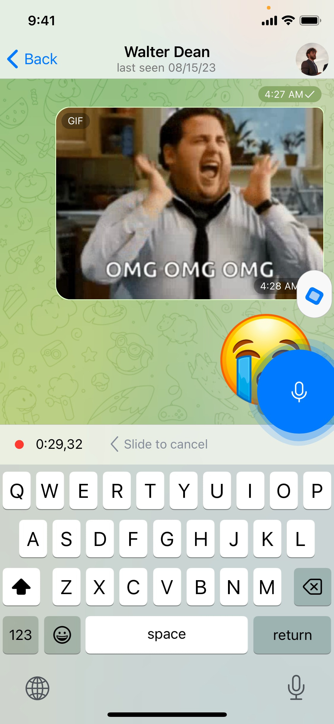Telegram iOS screen 536