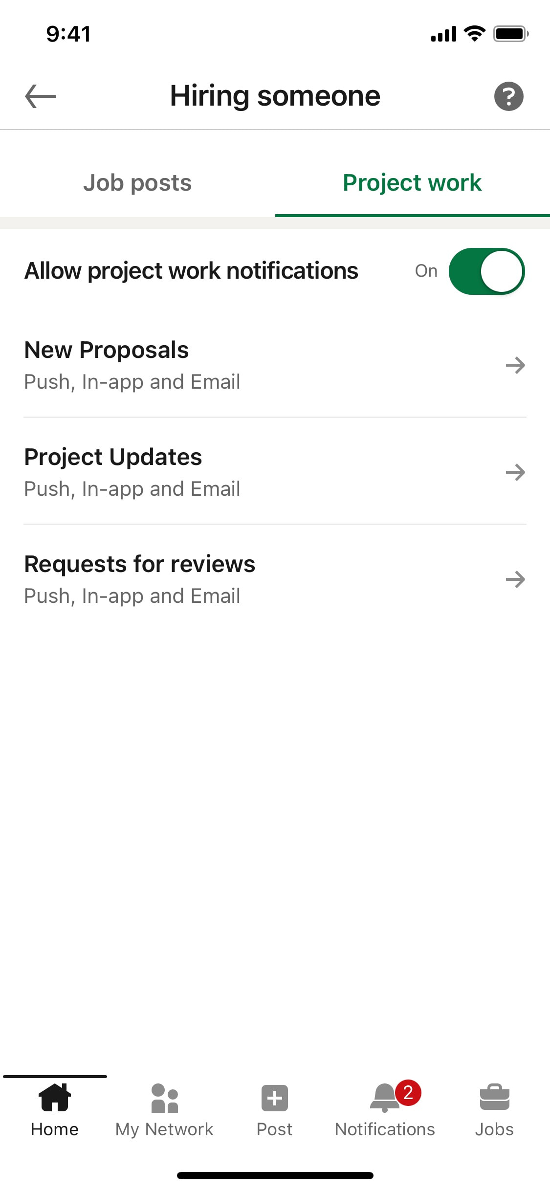 LinkedIn iOS screen 53