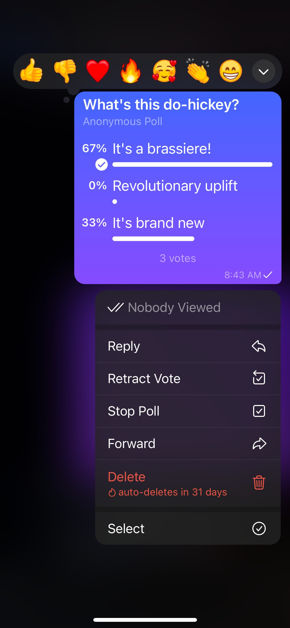 Telegram iOS screen 130