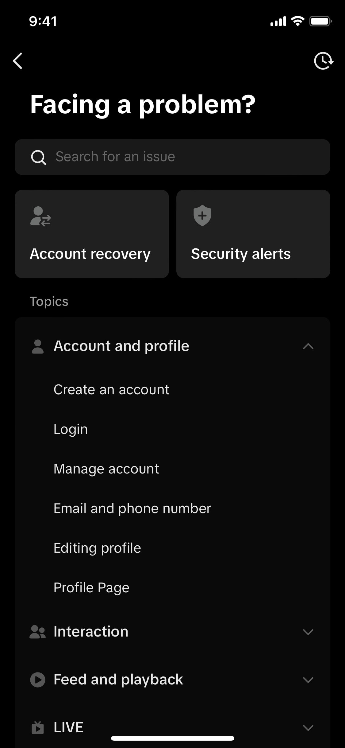 TikTok iOS screen 105