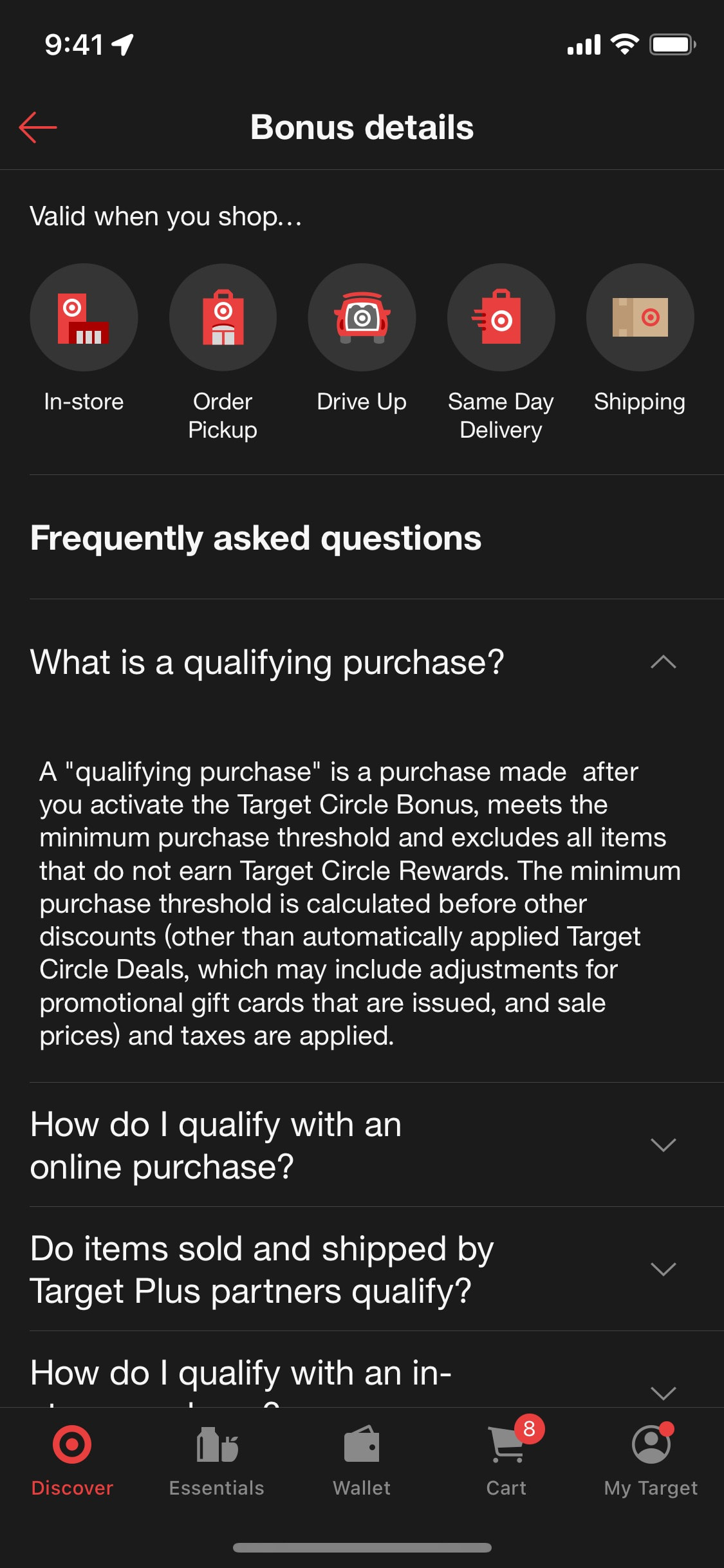 Target iOS screen 684
