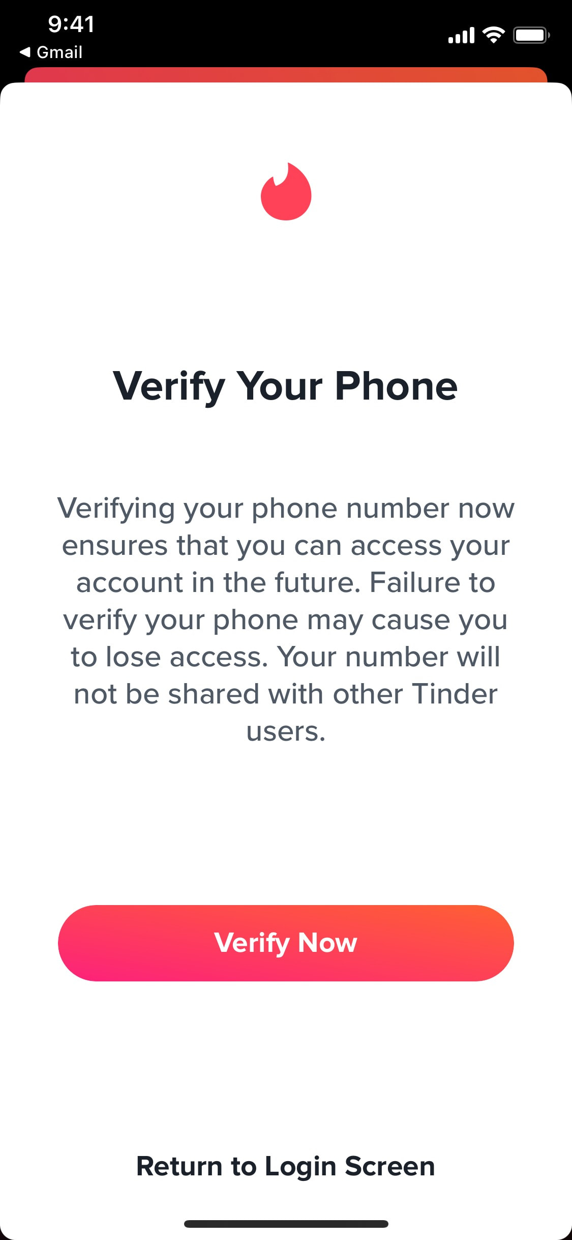 Tinder iOS screen 145