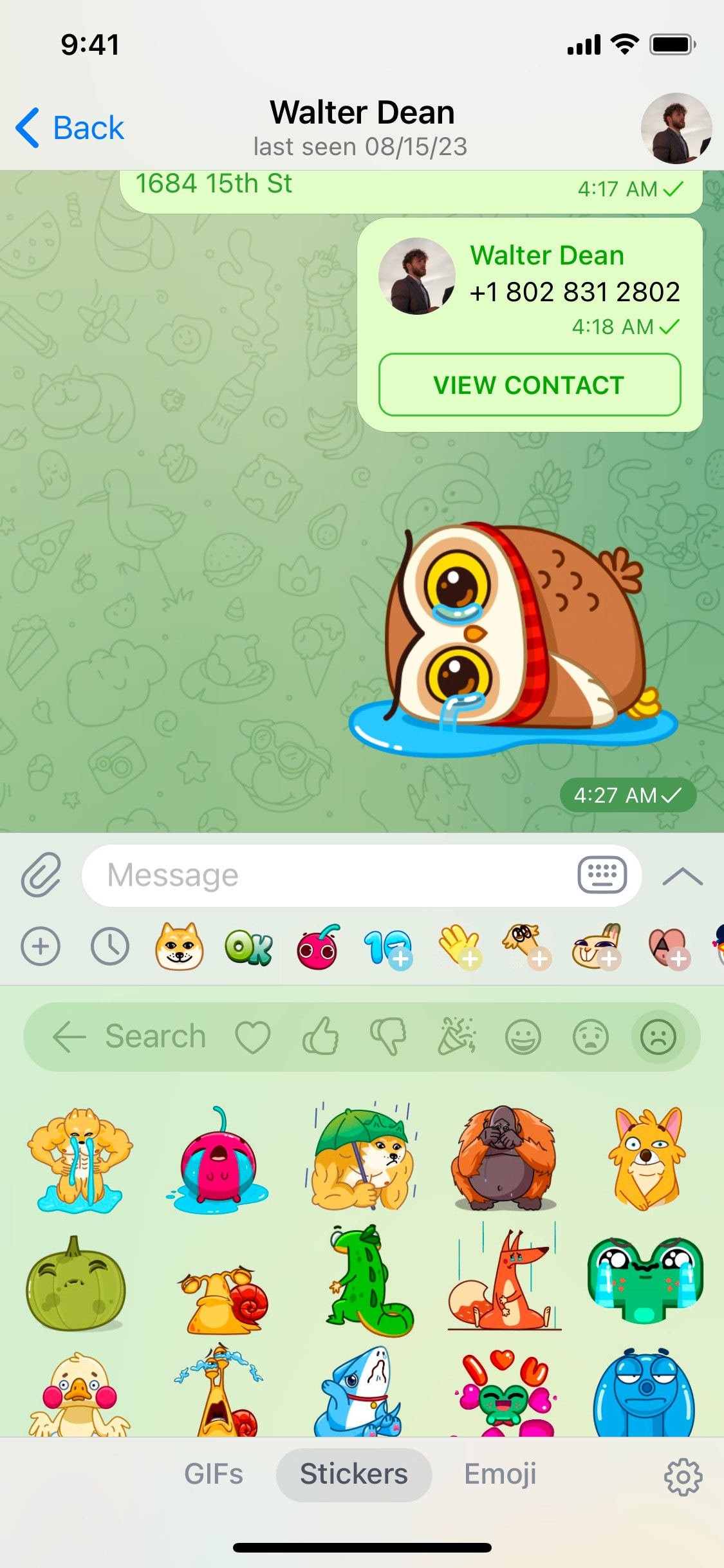 Telegram iOS screen 429