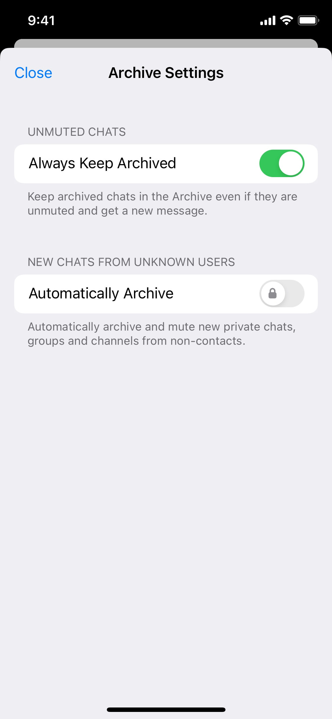 Telegram iOS screen 690
