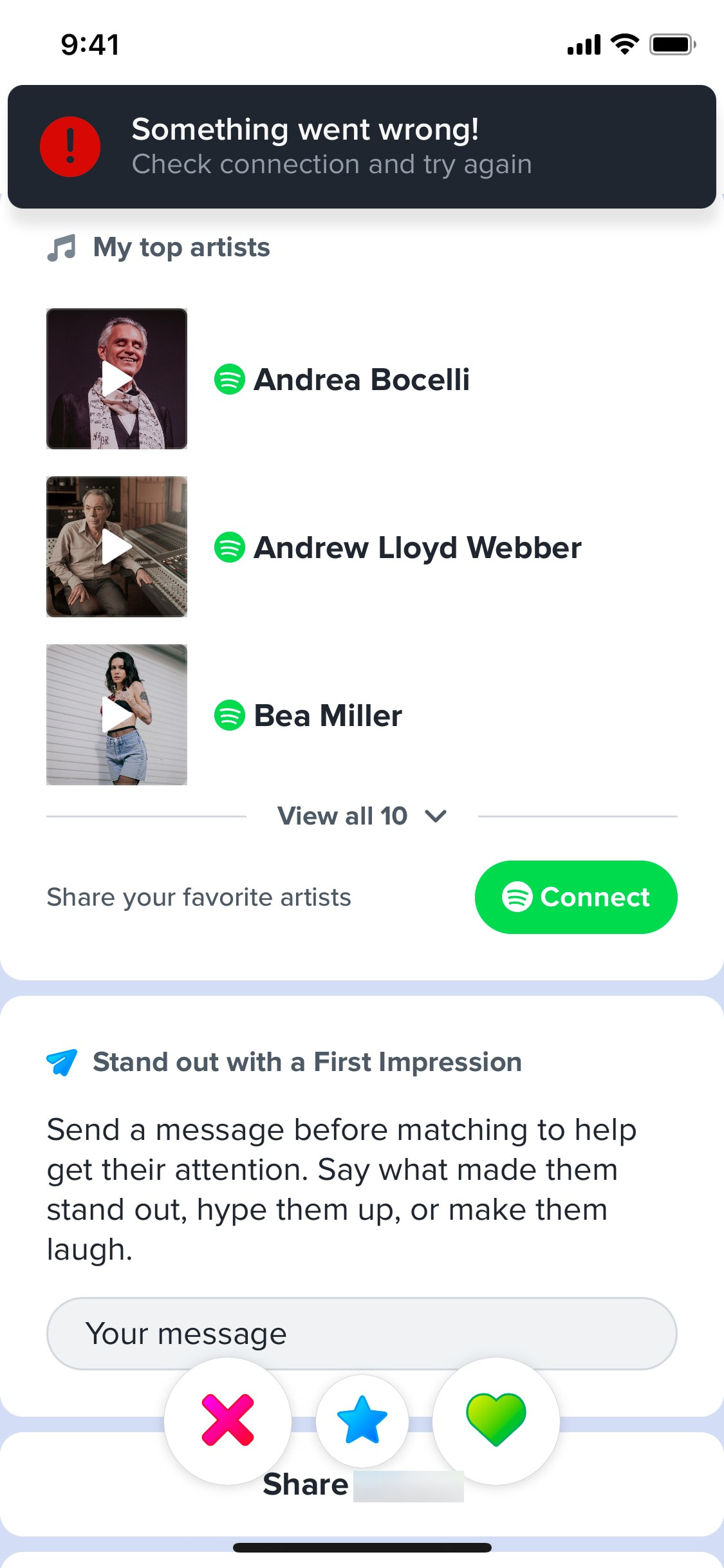 Tinder iOS screen 82