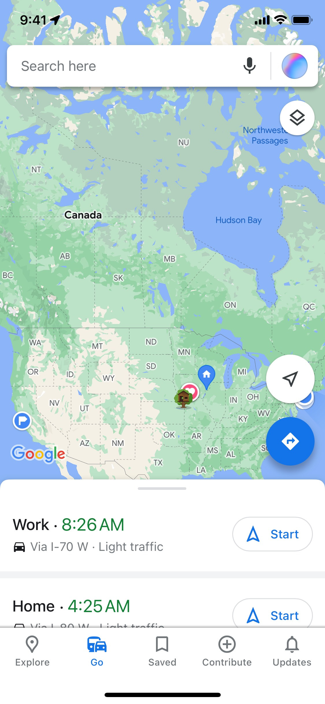 Google Maps iOS screen 640