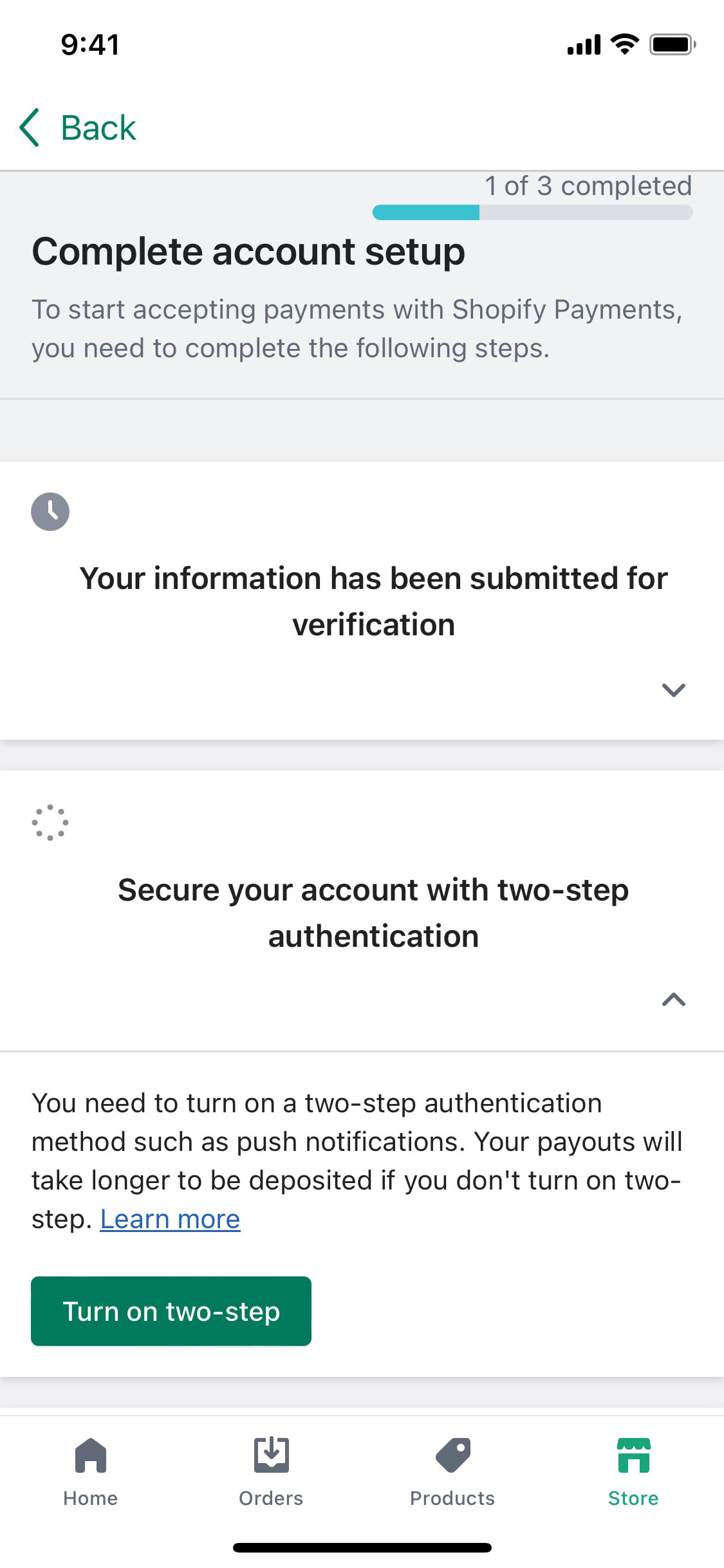 Shopify iOS screen 545