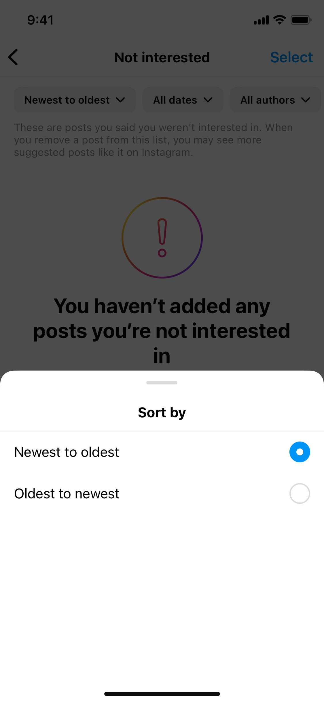 Instagram iOS screen 132