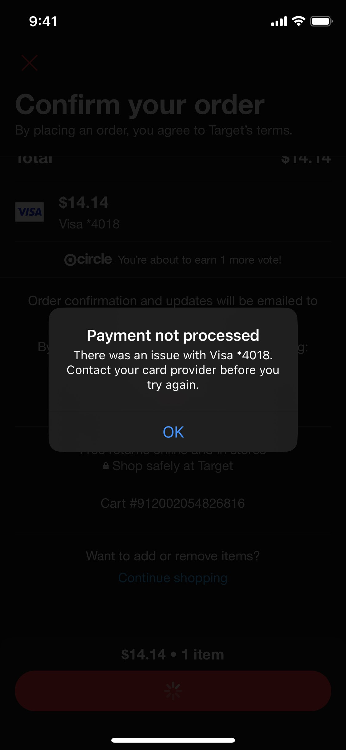Target iOS screen 486