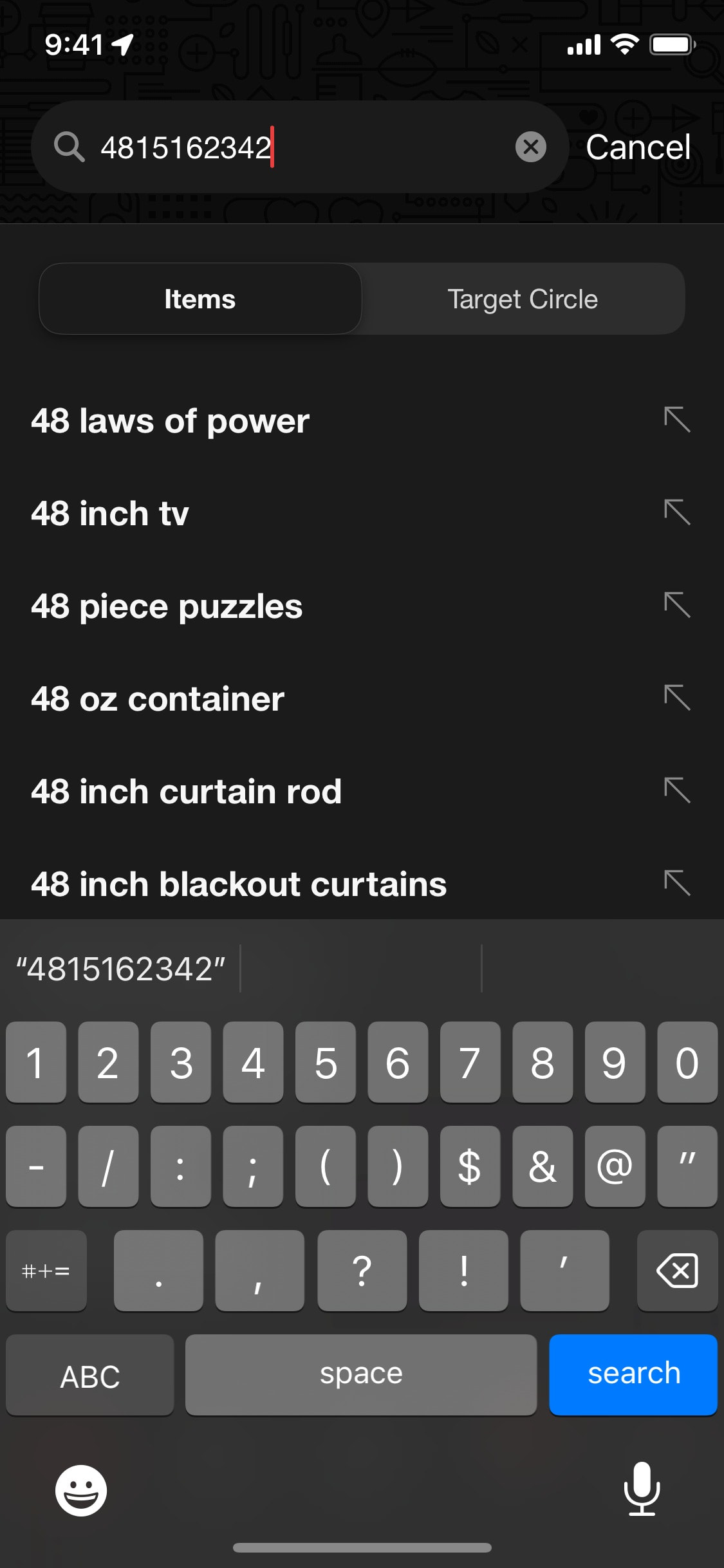 Target iOS screen 673