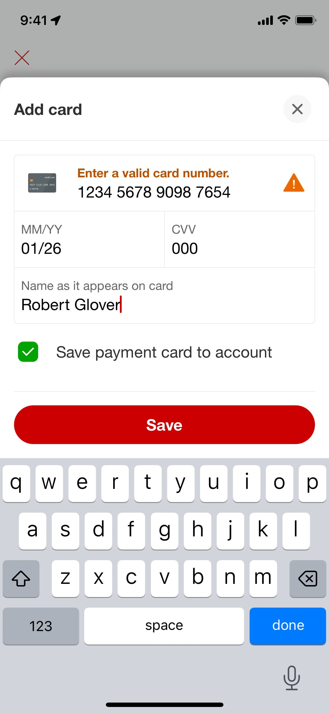 Target iOS screen 721