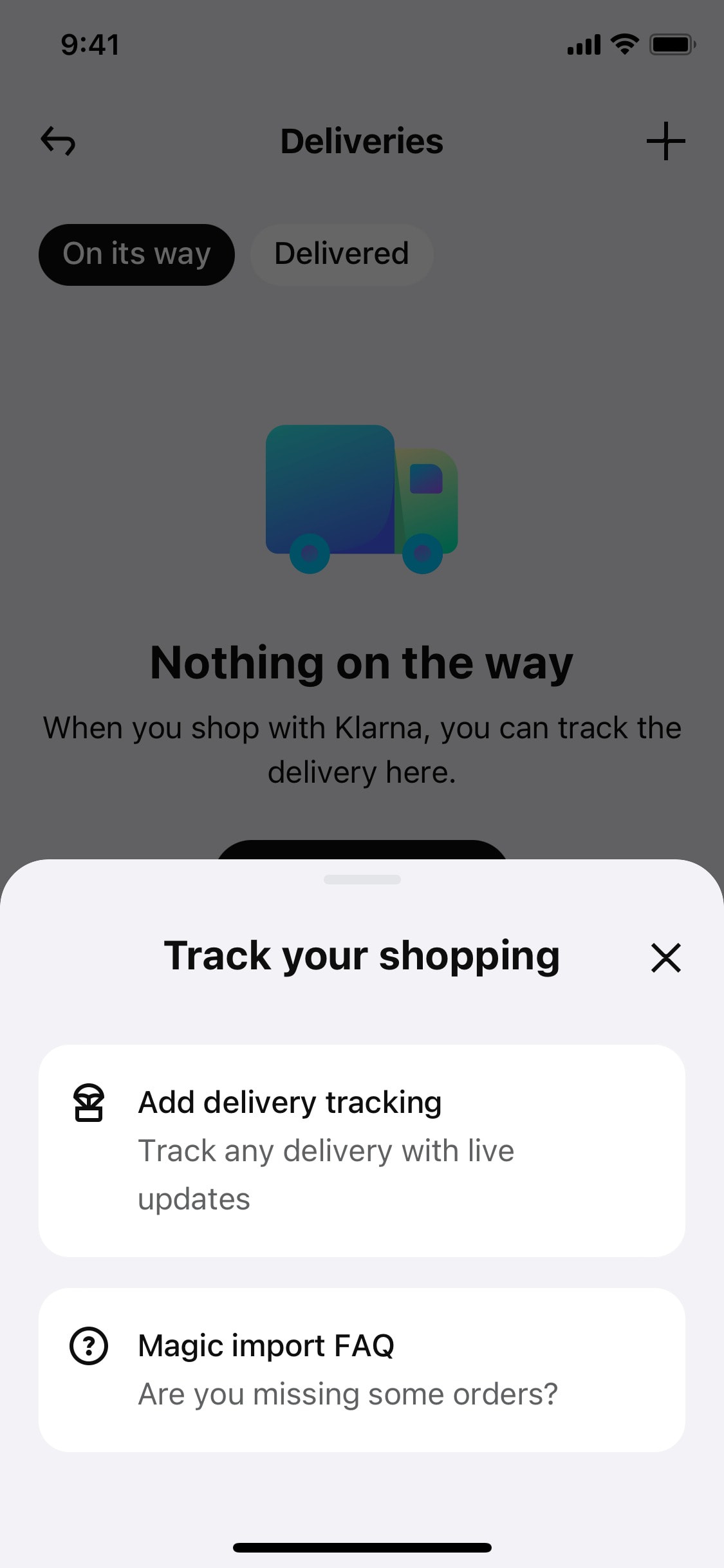 Klarna iOS screen 205