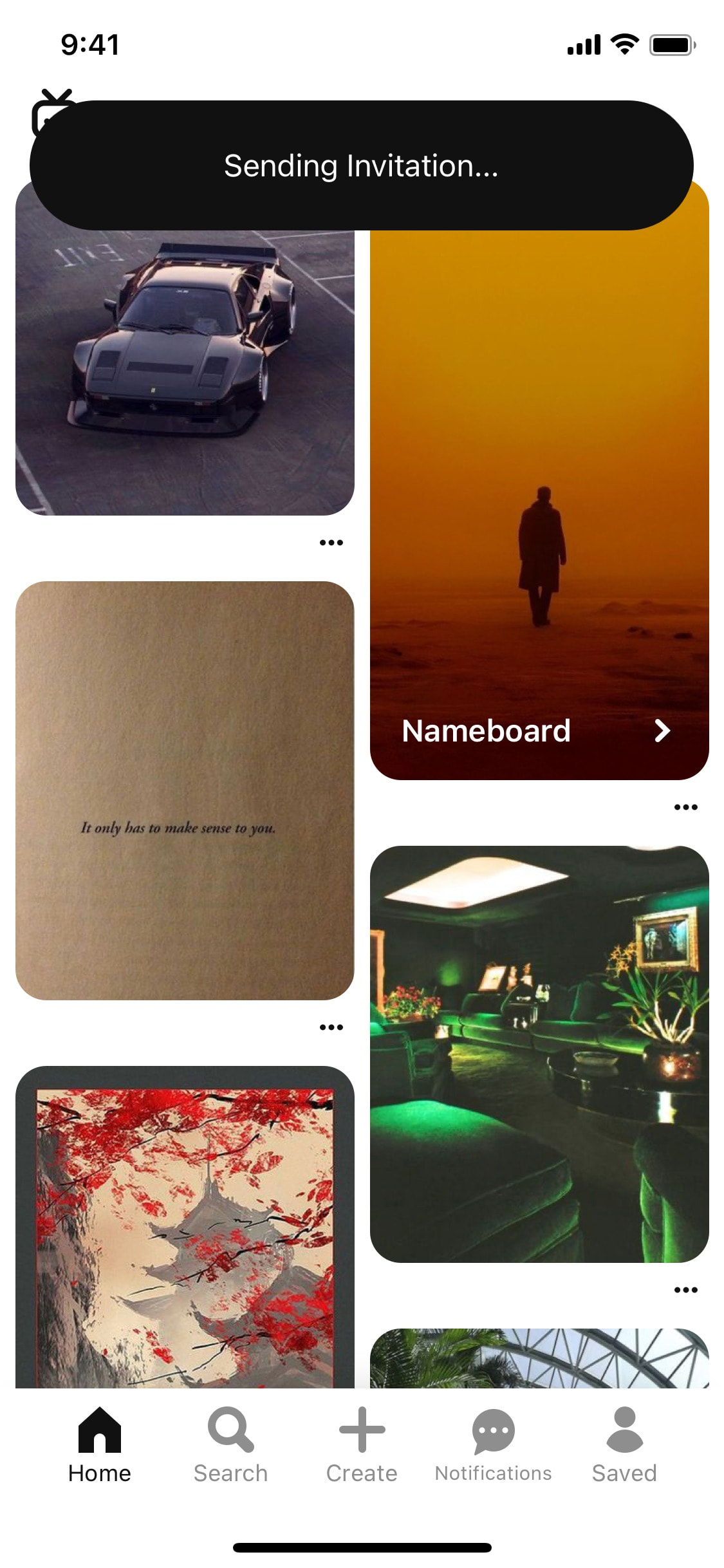 Pinterest iOS screen 233