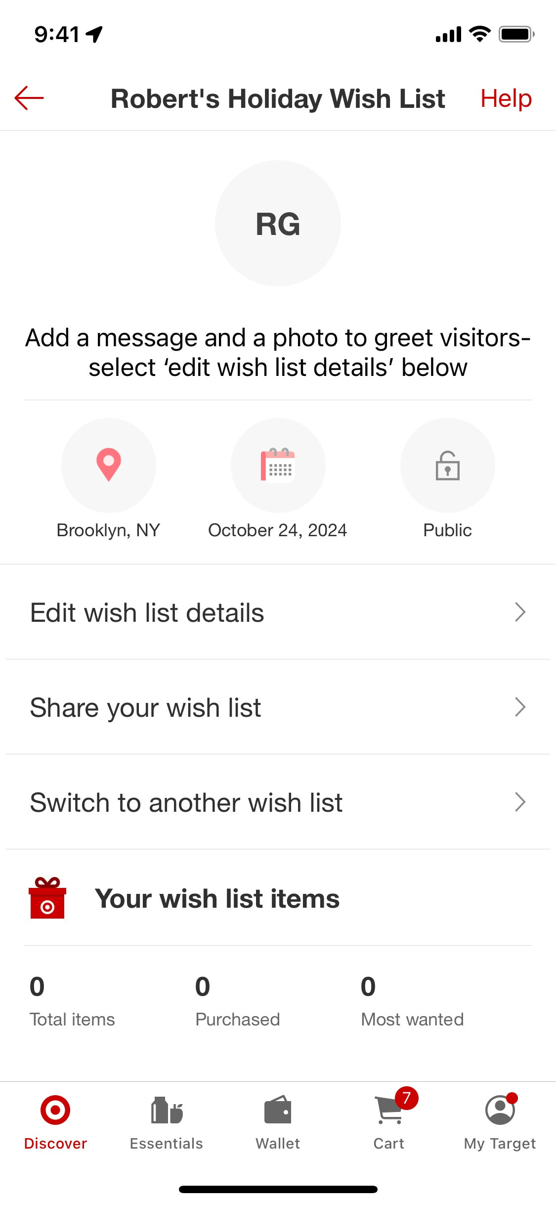 Target iOS screen 103