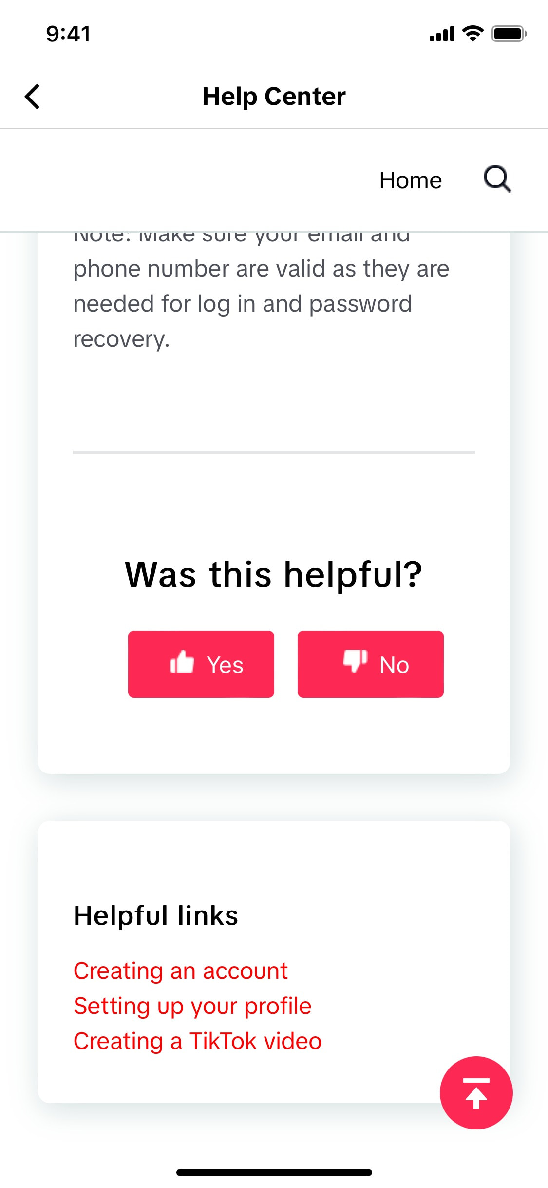 TikTok iOS screen 768