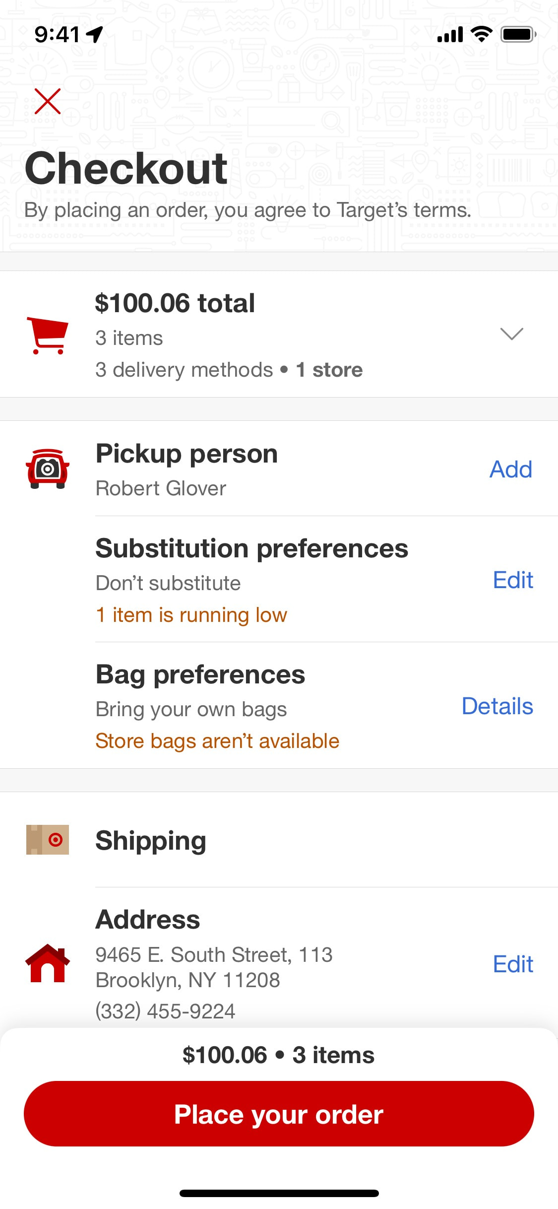 Target iOS screen 474