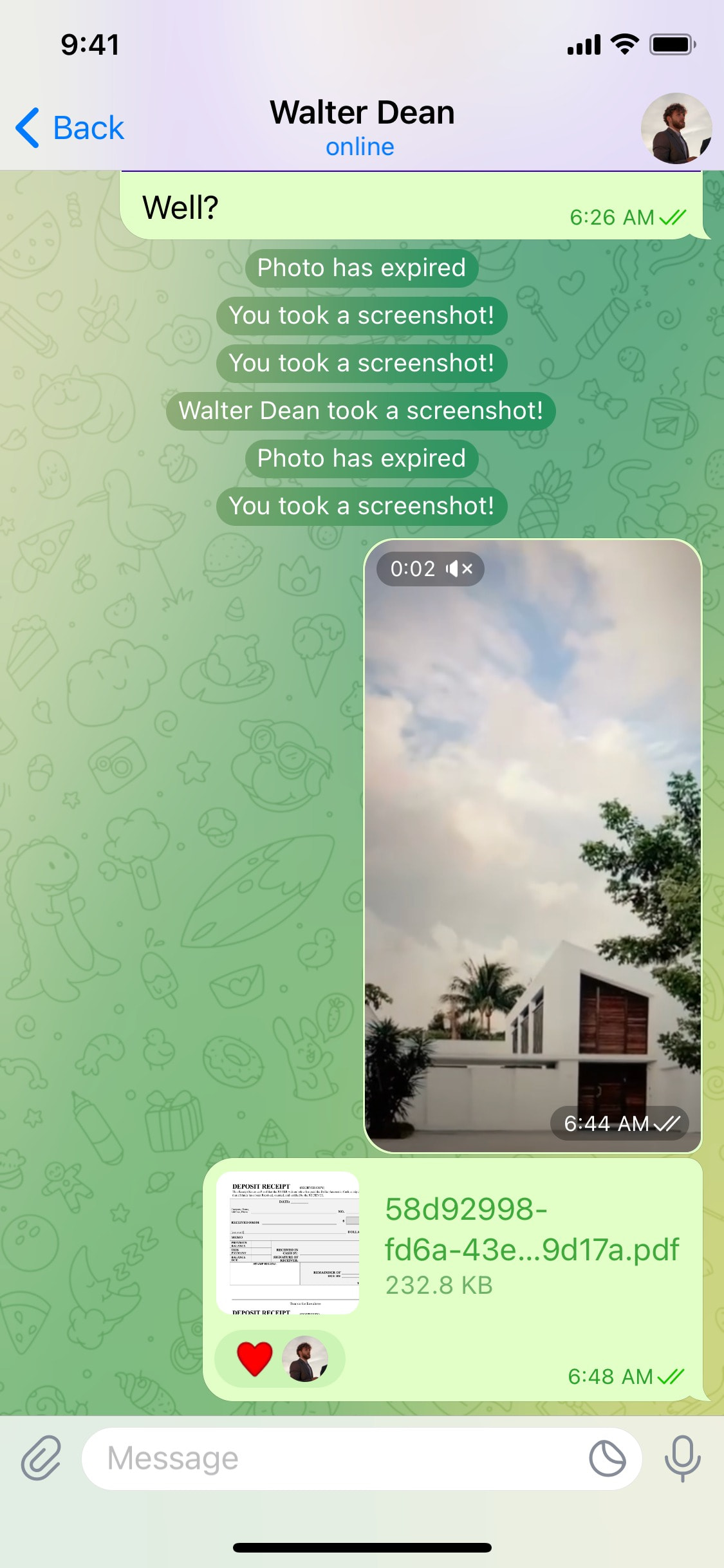 Telegram iOS screen 791