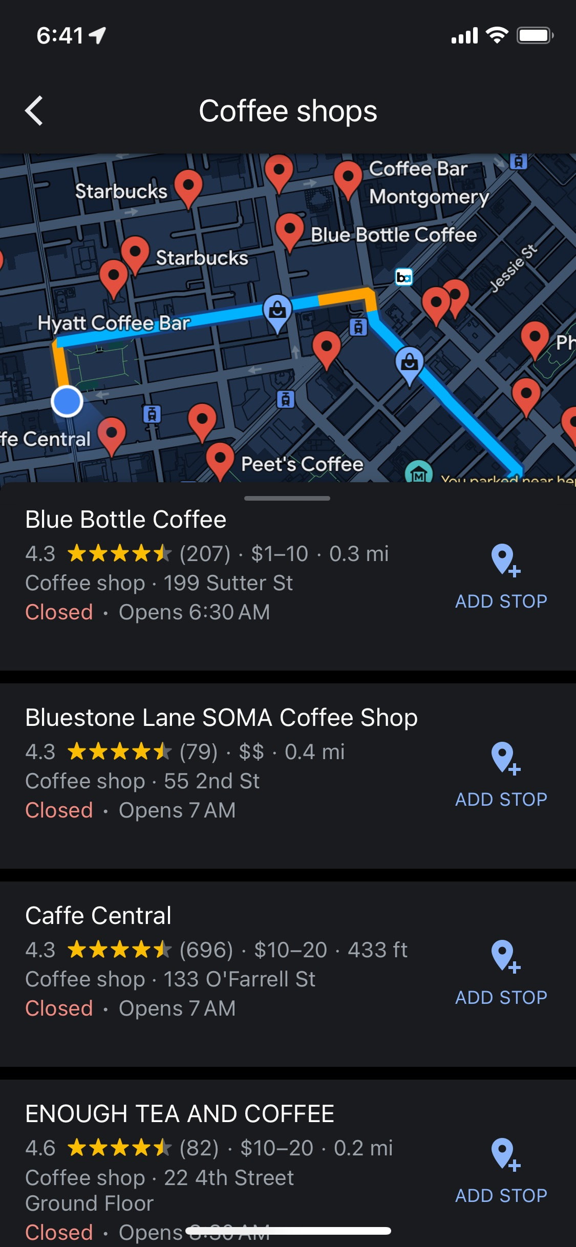 Google Maps iOS screen 678