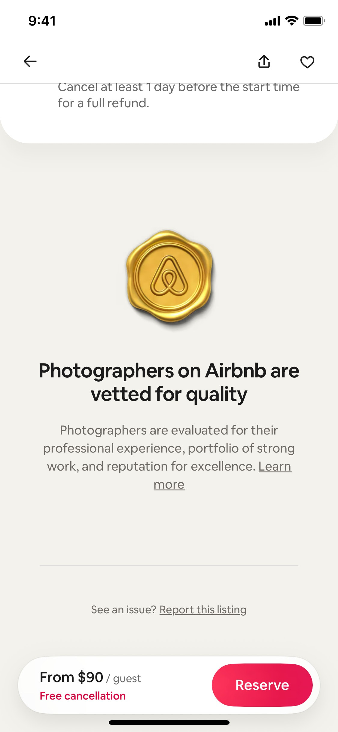 Airbnb iOS screen 619
