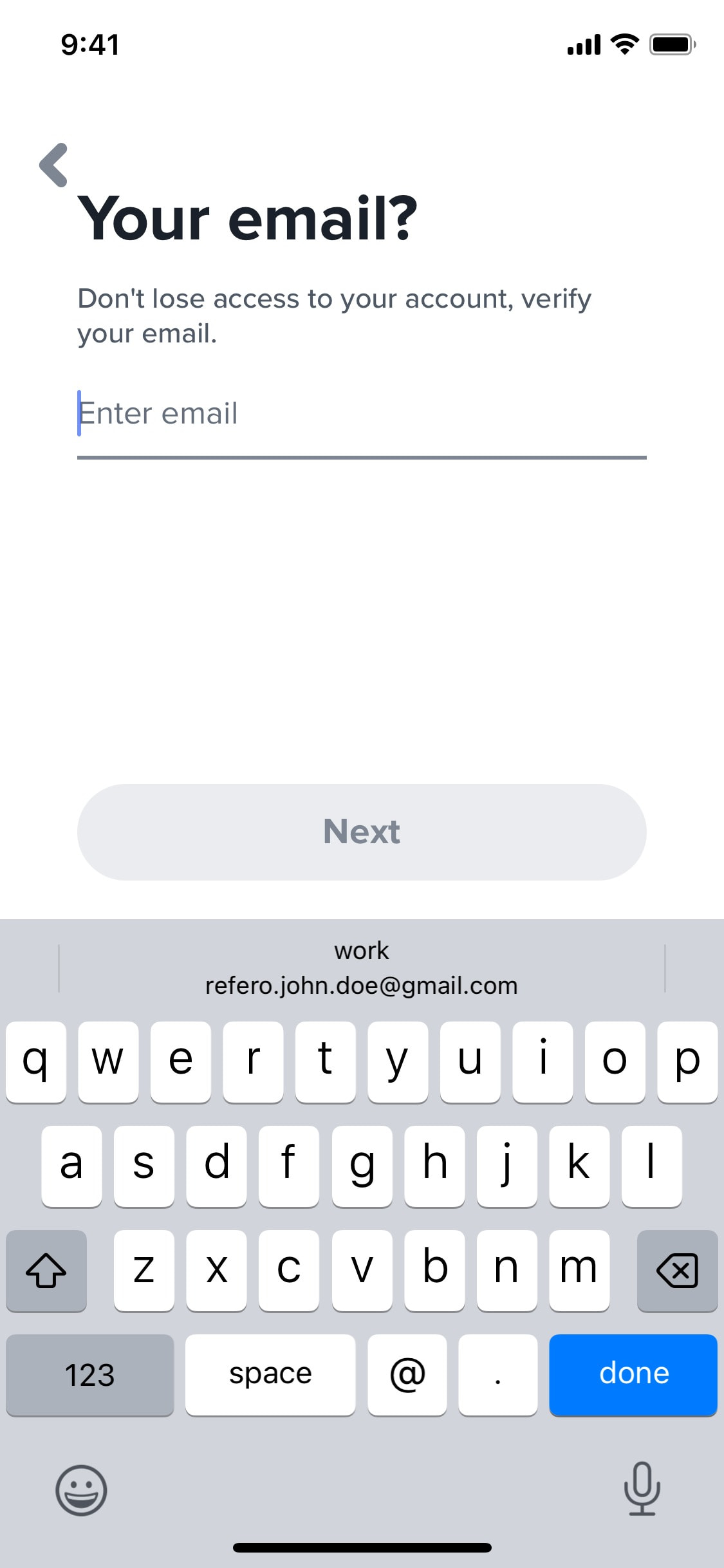 Tinder iOS screen 207