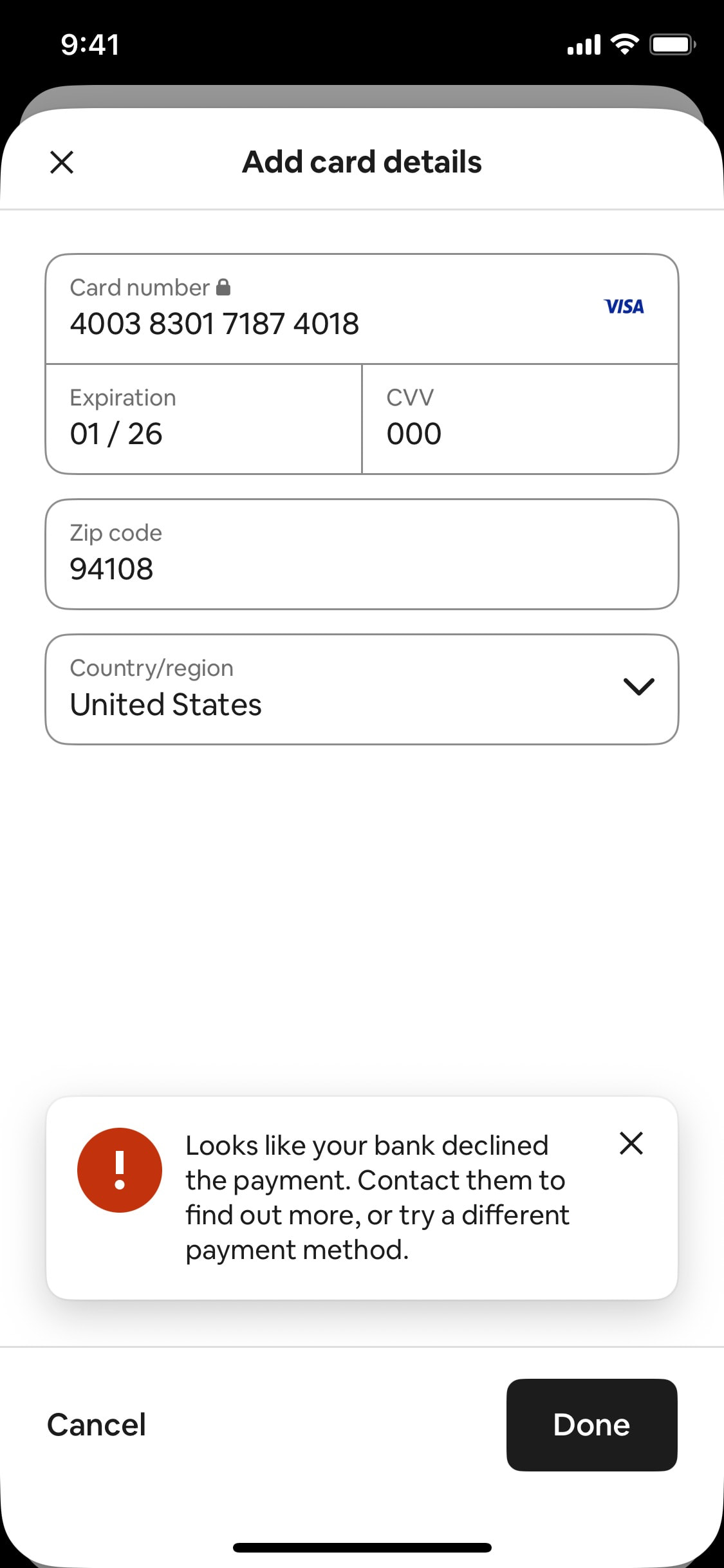 Airbnb iOS screen 461