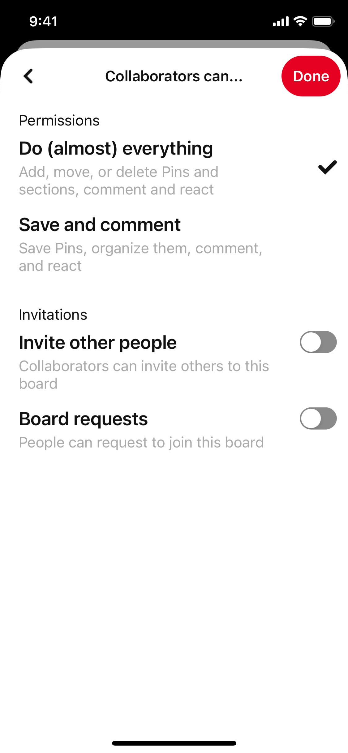 Pinterest iOS screen 27