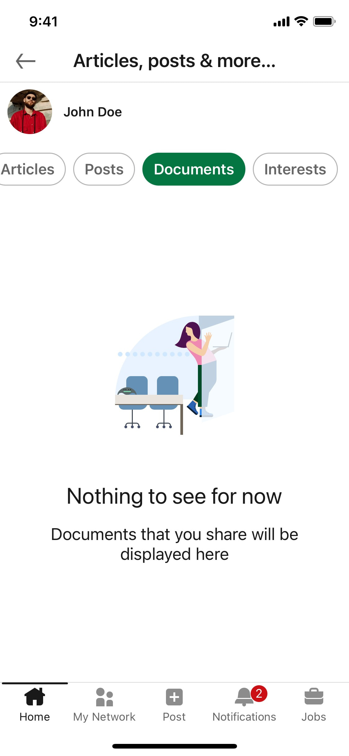 LinkedIn iOS screen 493