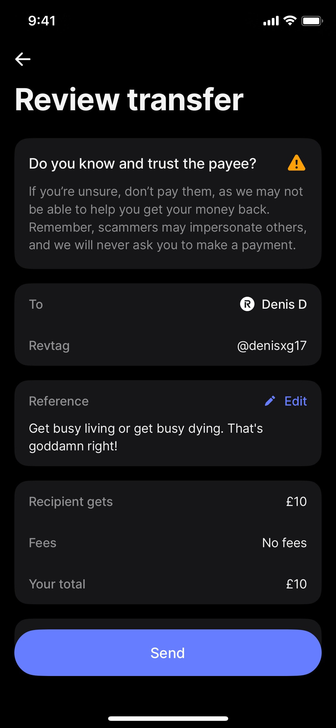 Revolut iOS screen 626