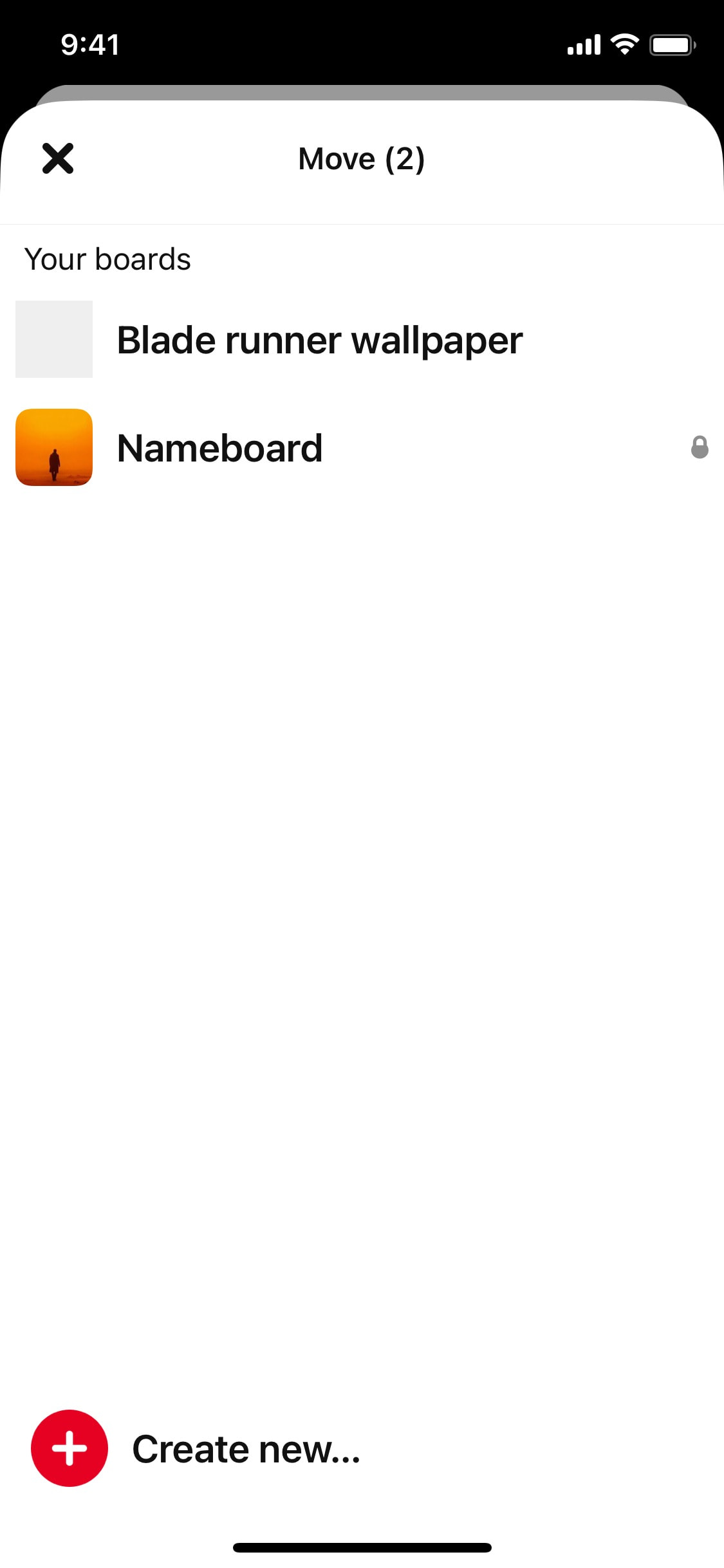 Pinterest iOS screen 199