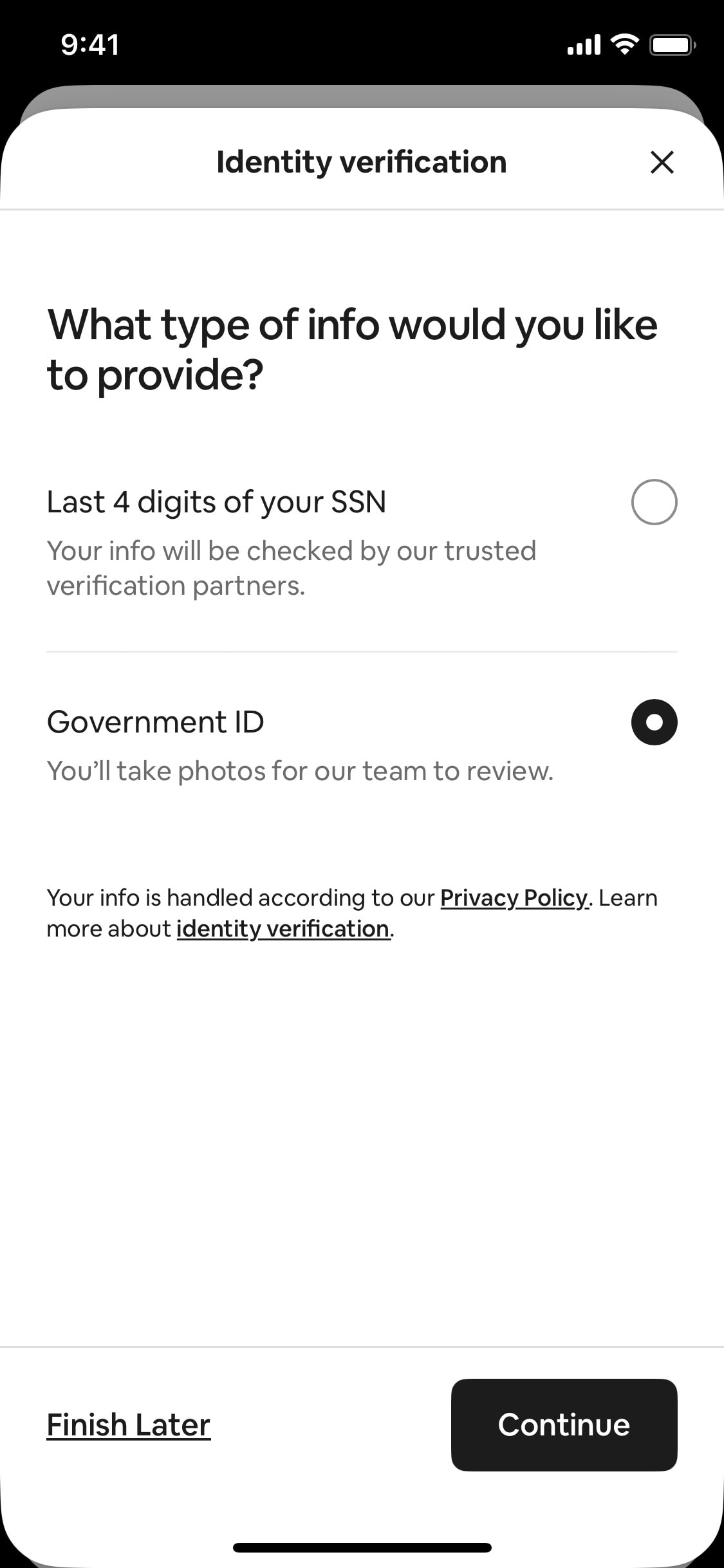 Airbnb iOS screen 574