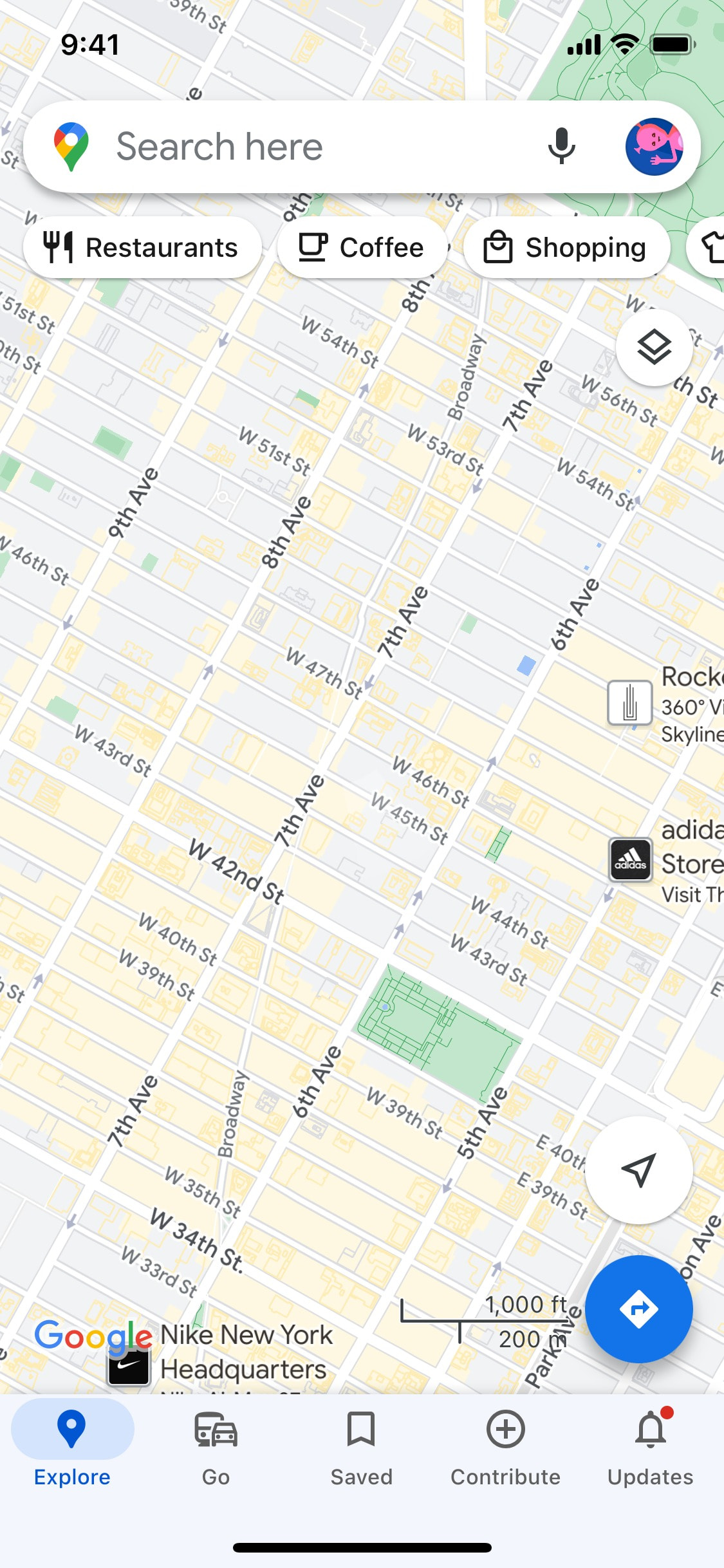 Google Maps iOS screen 581