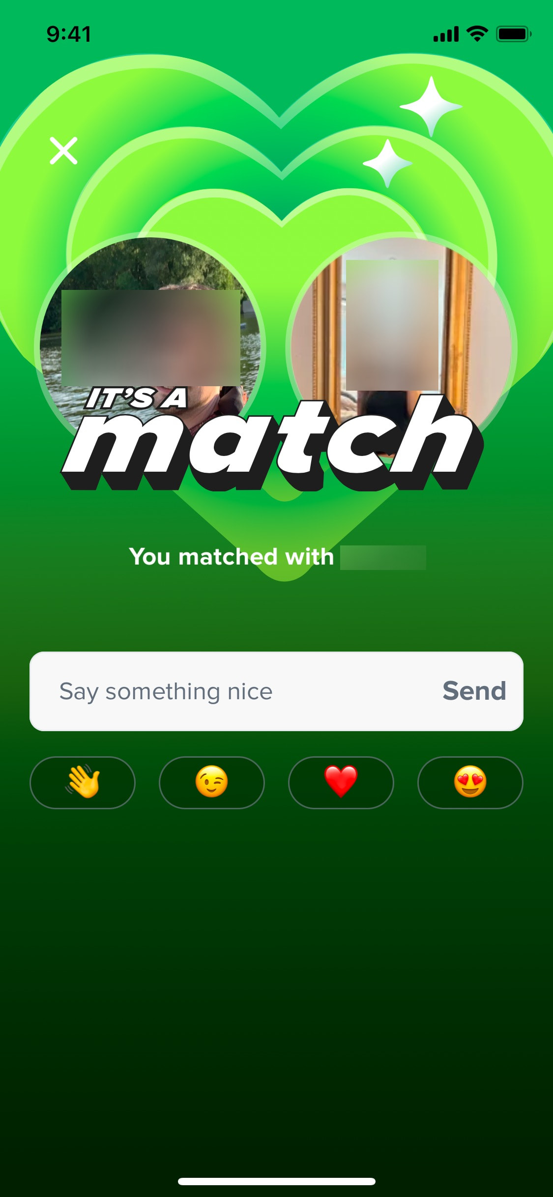 Tinder iOS screen 306