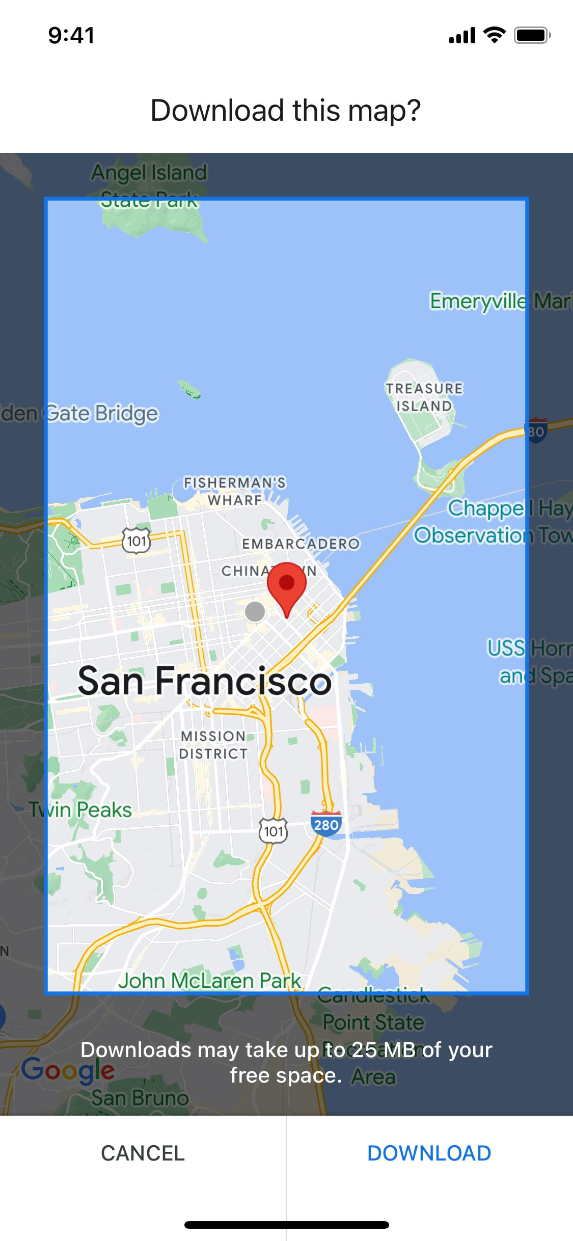 Google Maps iOS screen 433