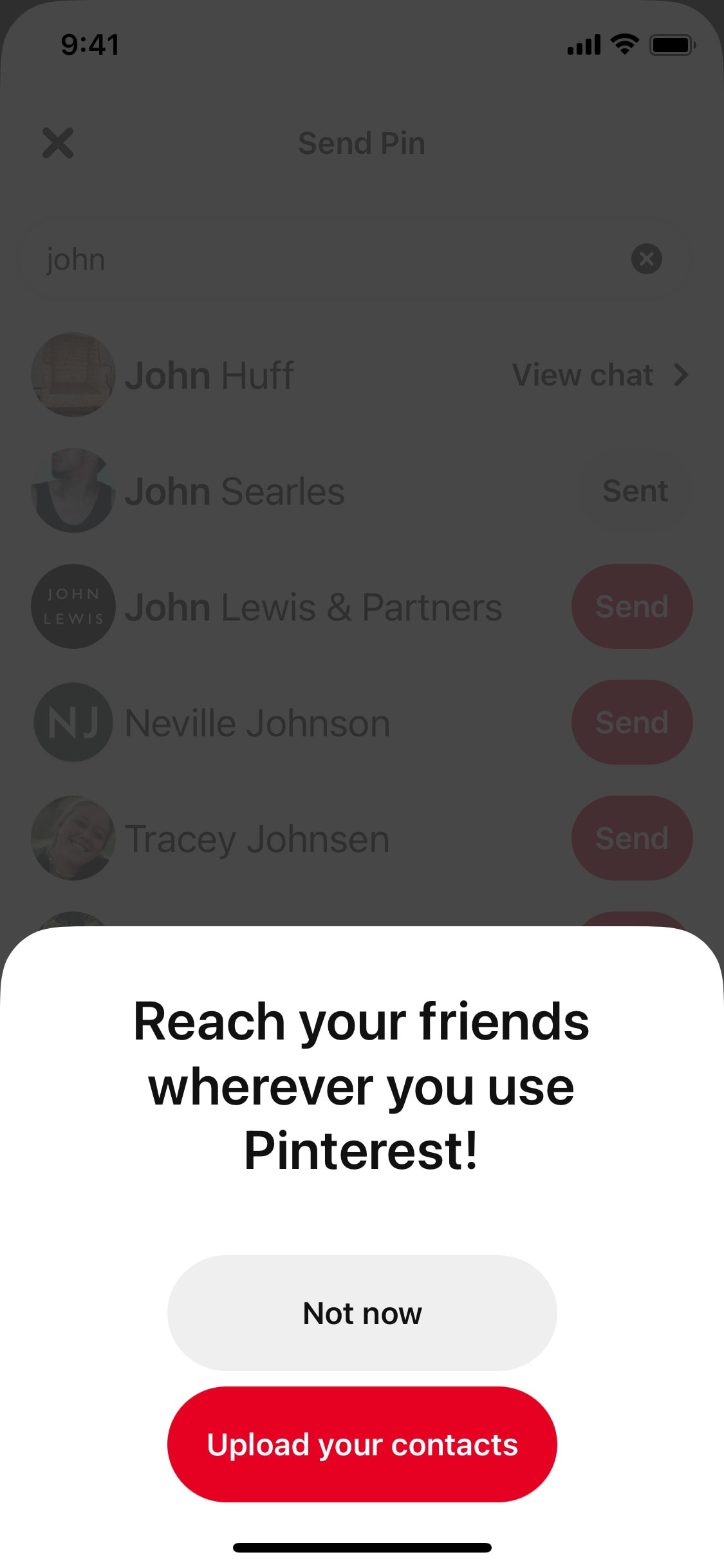 Pinterest iOS screen 330